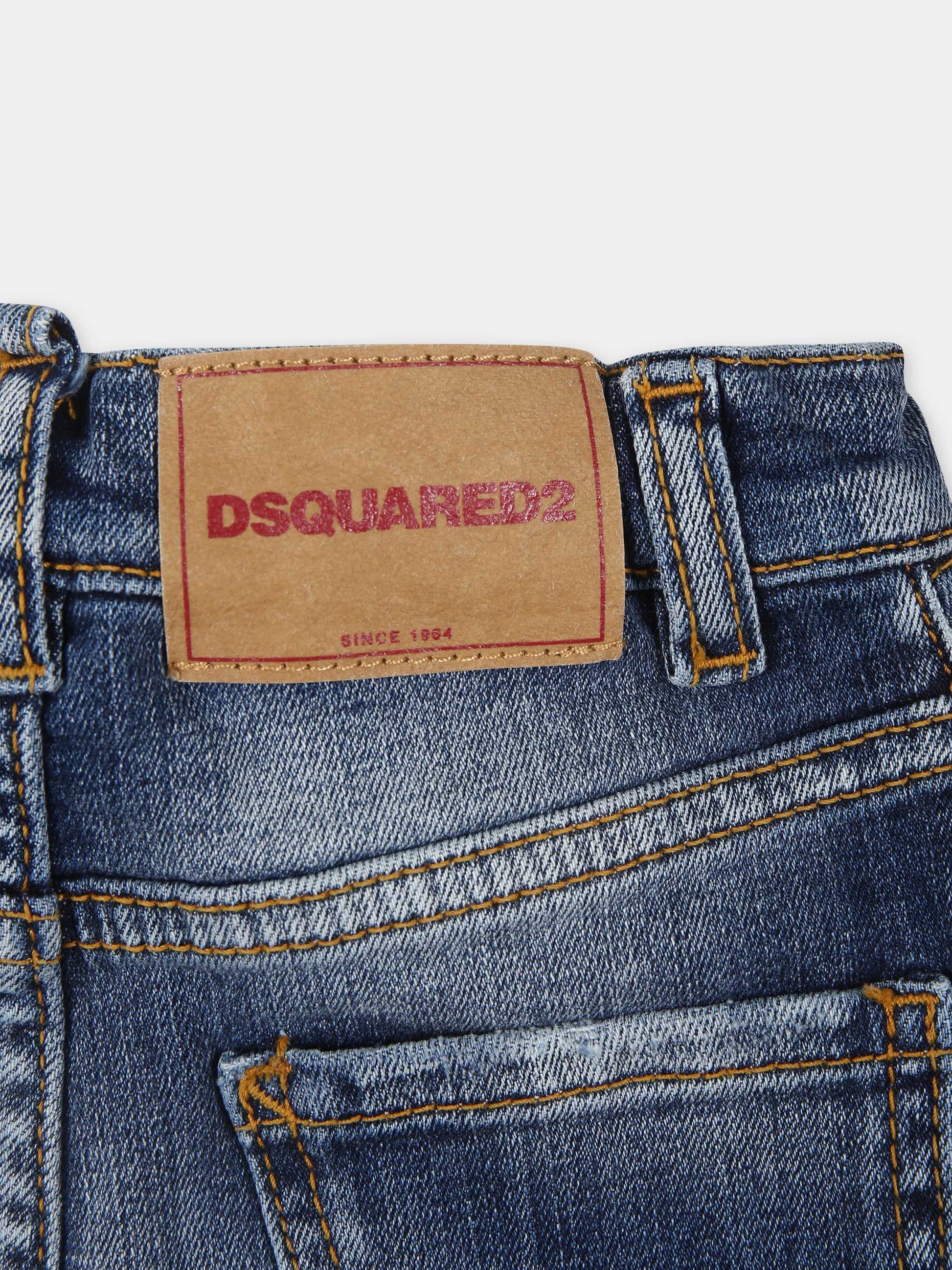 Jeans blu per neonato con logo,Dsquared2,DQ01TC D0A98 D2P76AB DQ01