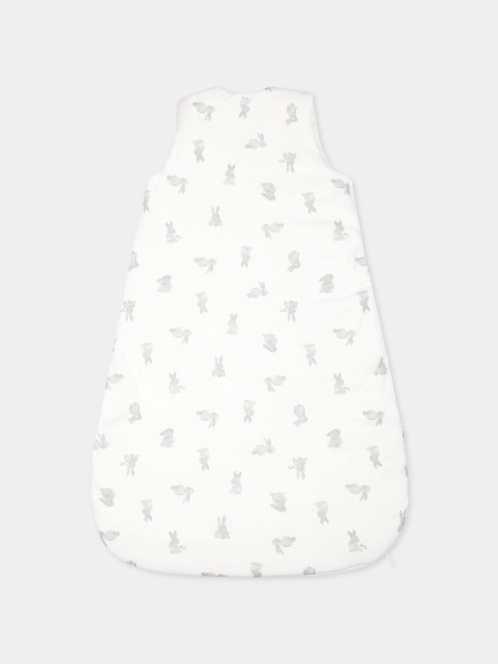 Sacco nanna bianco per neonati con conigli,Petit Bateau,A0AS3 MARSHMALLOW/GRIS 01