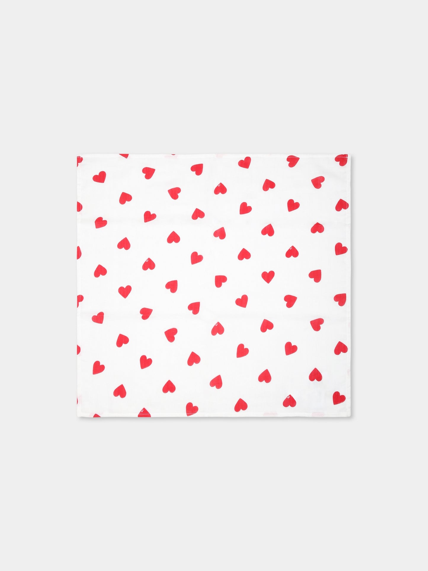 Mussola bianca per neonati con cuori,Petit Bateau,A0AVE MARSHMALLOW/TERKUIT 01