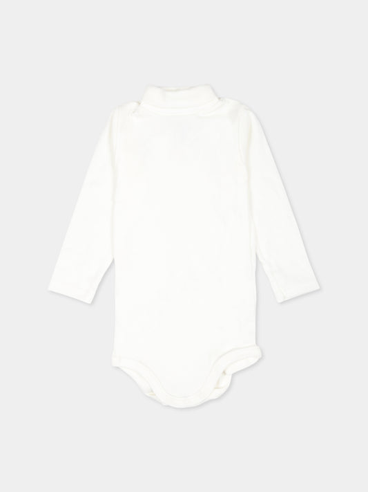 Body bianco per neonati con logo,Petit Bateau,A0BQF MARSHMALLOW 04