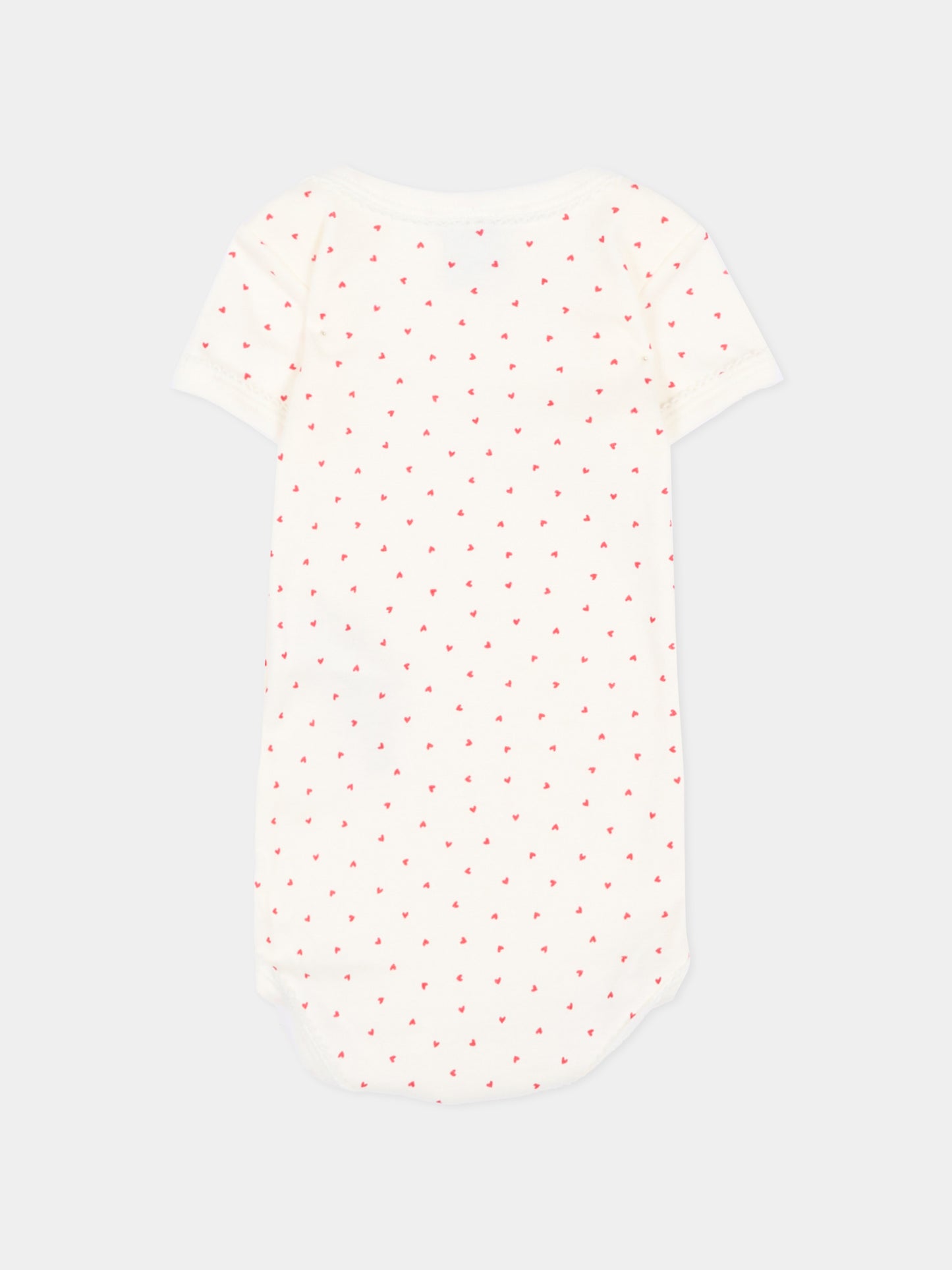 Set body avorio per neonata a cuori,Petit Bateau,A00BB VARIANTE 1 00