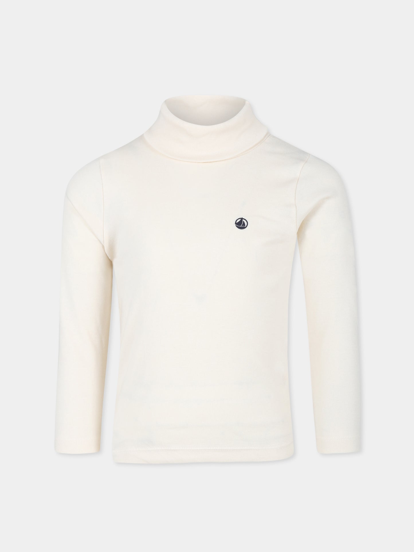 Dolcevita avorio per bambino con logo,Petit Bateau,A072I AVALANCHE 65