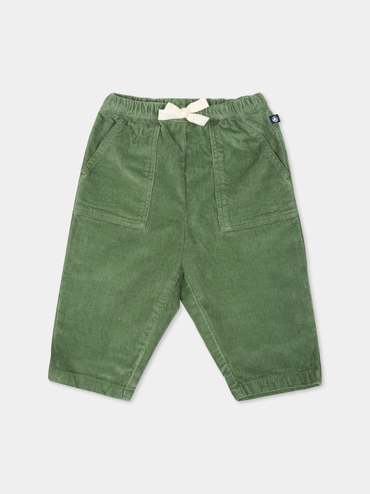 Pantaloni verdi per neonato,Petit Bateau,A0B15 PALMERAIE 02