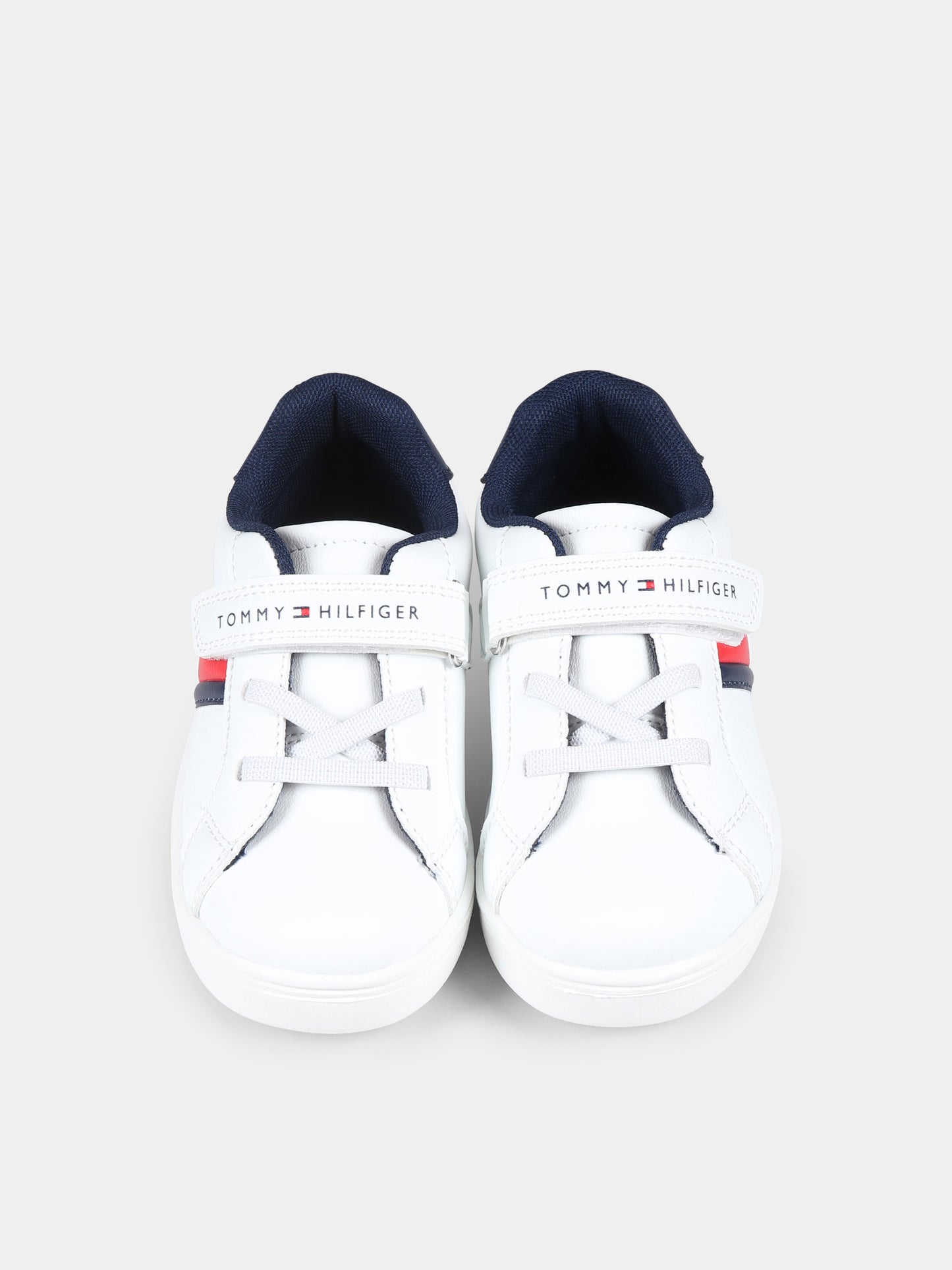 Sneakers bianche per bambini con logo,Tommy Hilfiger Junior,T1X9 33625 1351100