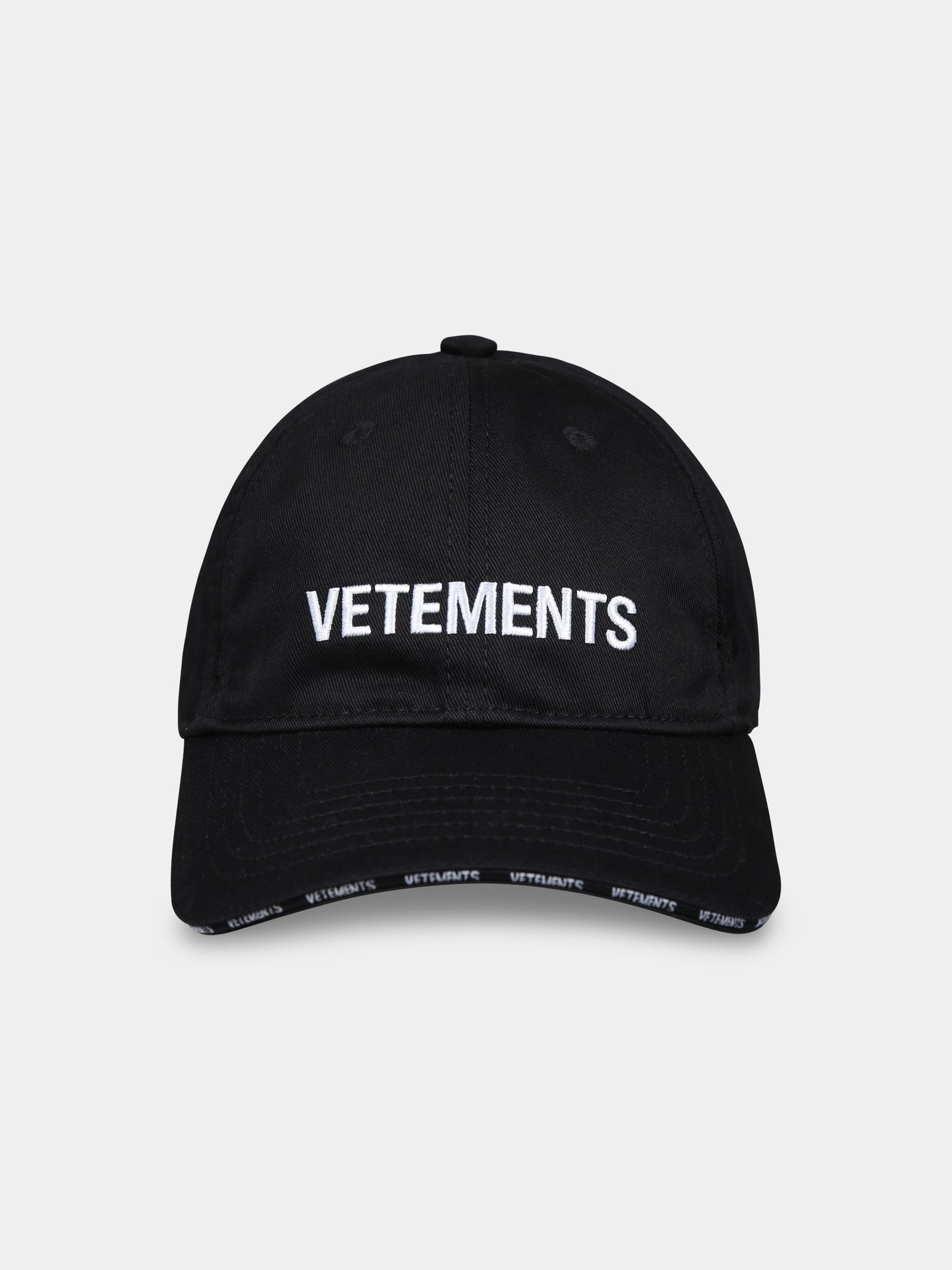 Cappello nero per bambino con logo bianco,Vetements,KA10CA100B BLACK