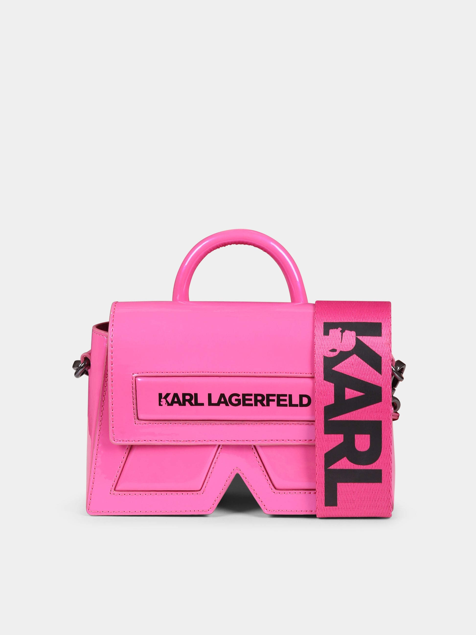 Borsa IKON K rosa per bambina con logo,Karl Lagerfeld Kids,Z30343 46A