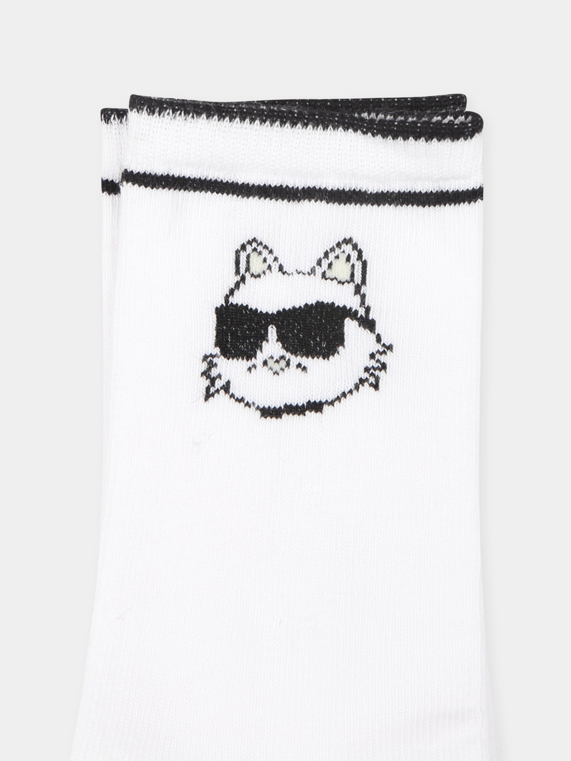 Calze nere per bambina con Choupette,Karl Lagerfeld Kids,Z30348 10P