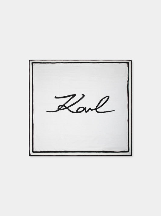 Coperta avorio per neonati con logo,Karl Lagerfeld Kids,Z30364 122