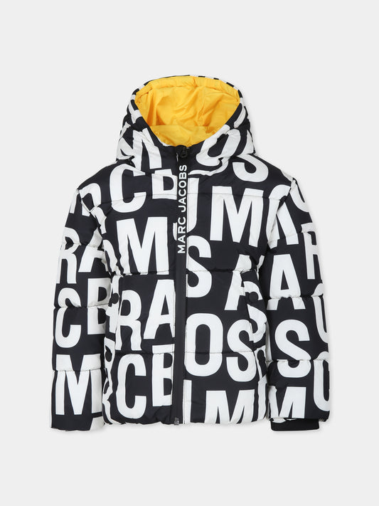 Piumino nero per bambina con monogramma,Marc Jacobs,W60316 09B