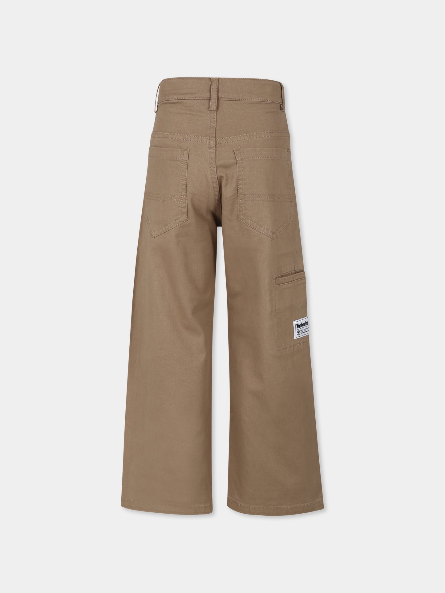 Pantaloni beige per bambino con logo,Timberland,T60333 260