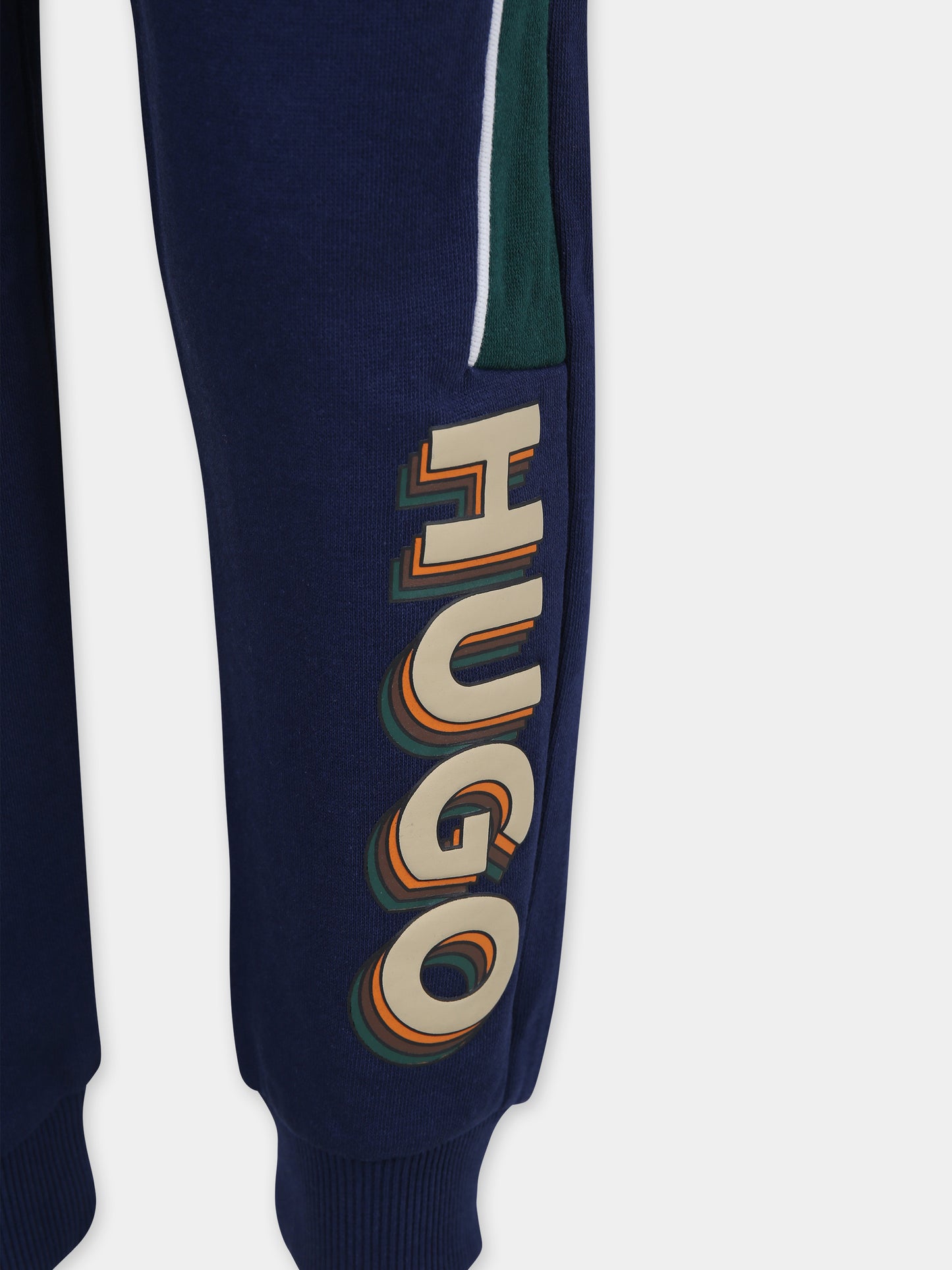 Pantaloni blu per bambino con logo,Hugo,G00183 V96