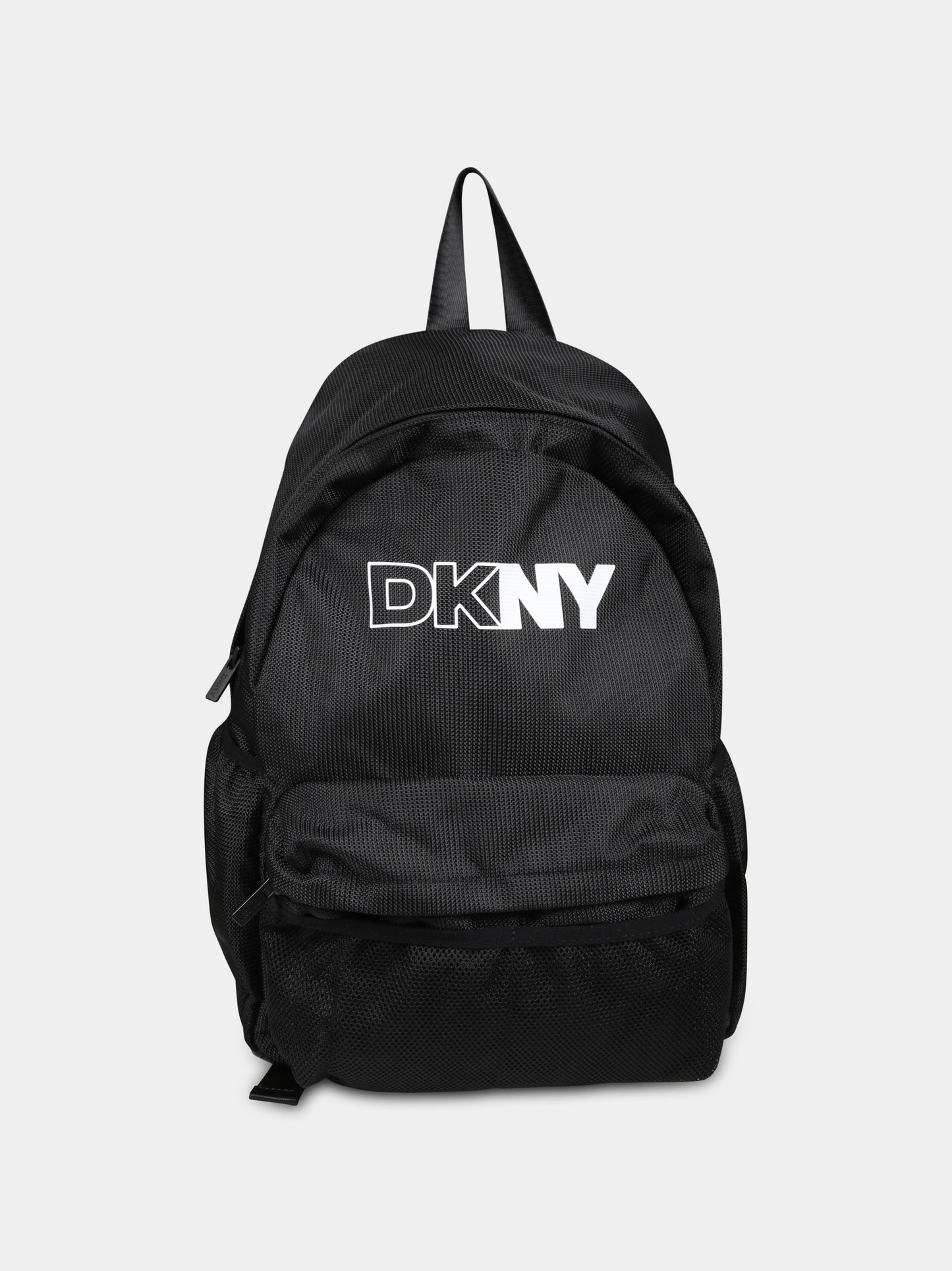 Zaino nero per bambina con logo,Dkny,D62061 09B