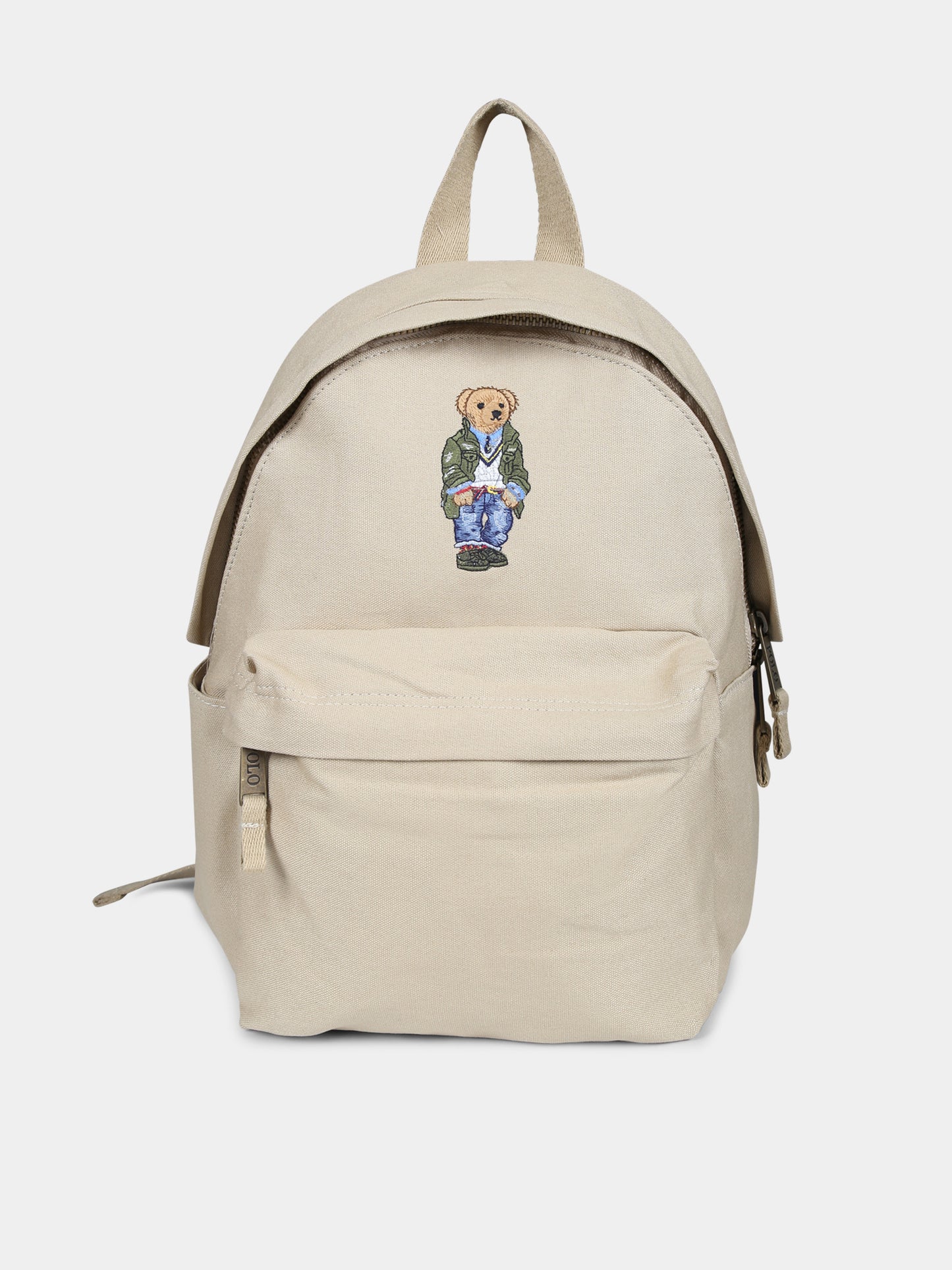 Zaino beige per bambini con Polo Bear,Ralph Lauren Kids,9AR076 X9W