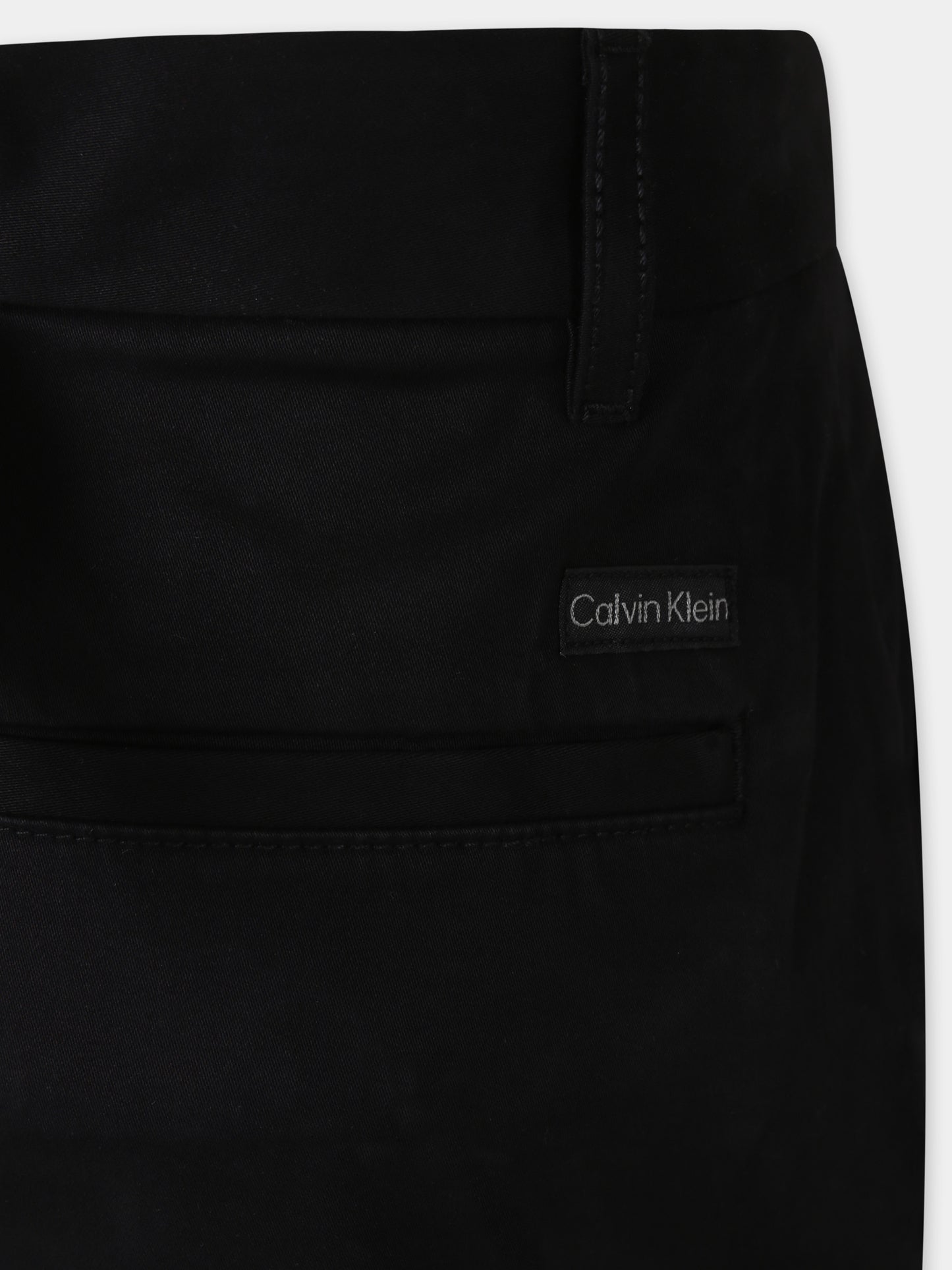 Pantaloni neri per bambino con logo,Calvin Klein Kids,IB0IB02093 BEH