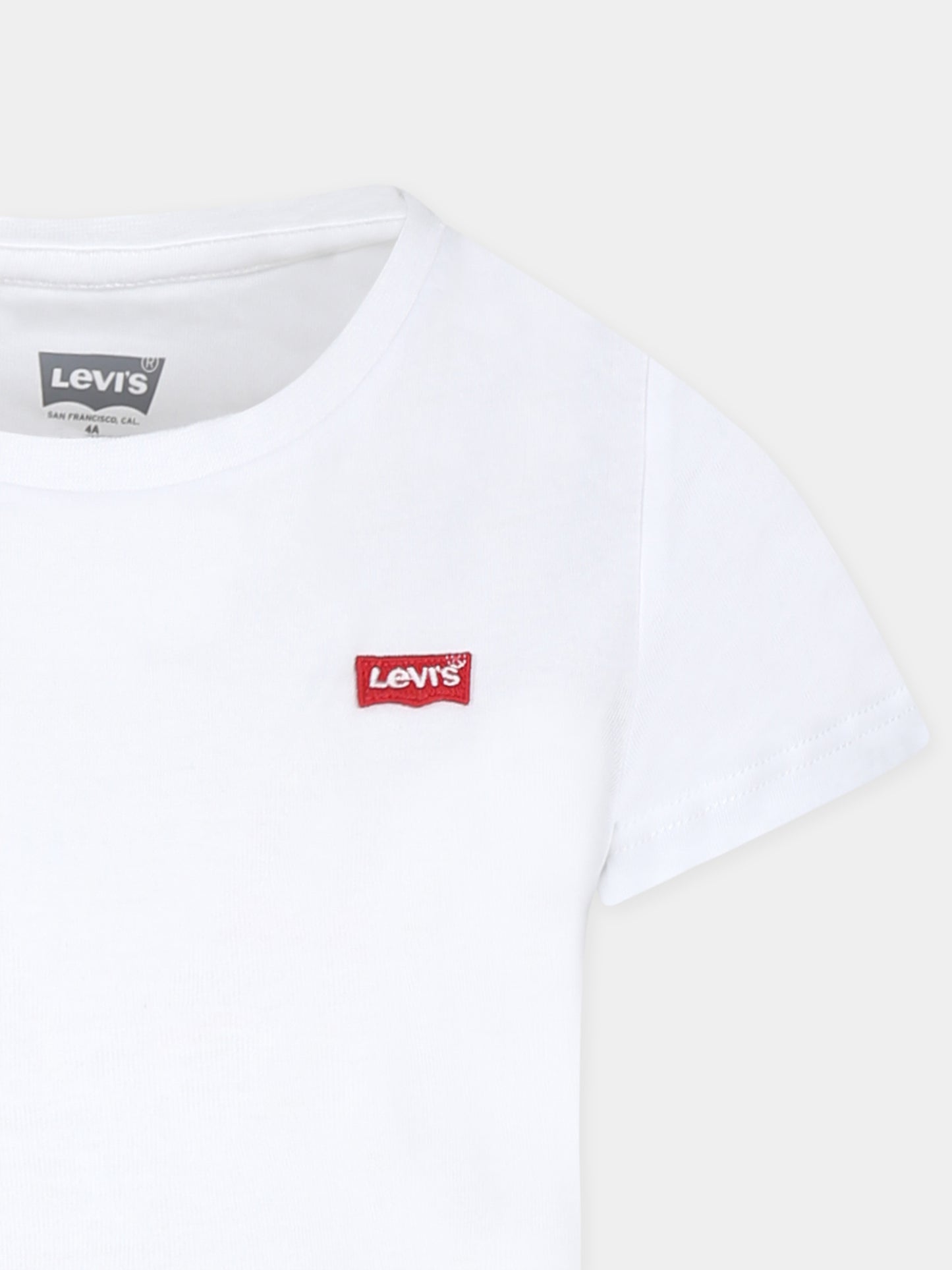 T-shirt bianca per bambina con logo,Levi's Kids,3EK826 001