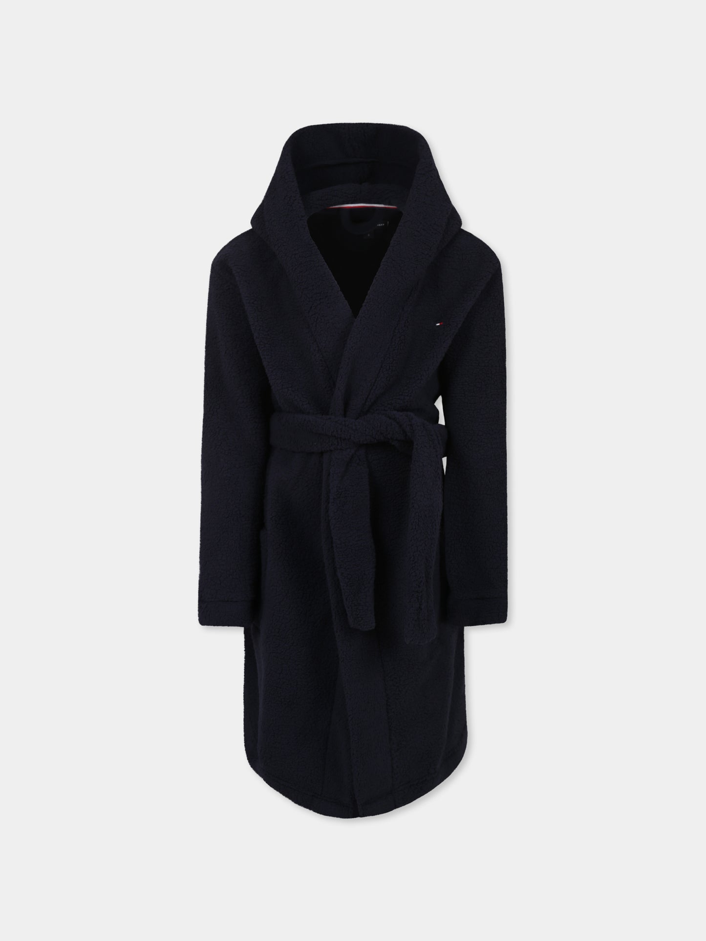 Accappatoio blu per bambini con logo e bandierina,Tommy Hilfiger Junior,UK0UK00072 DW5