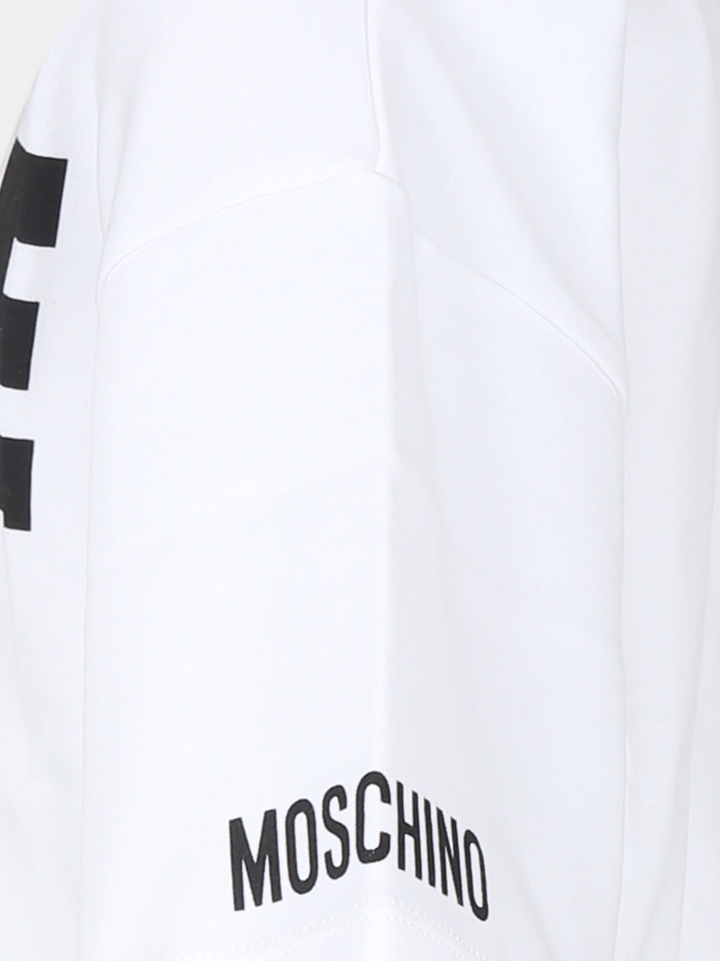 T-shirt bianca per bambini con scritta Love,Moschino Kids,HDM06H LAA40 10101