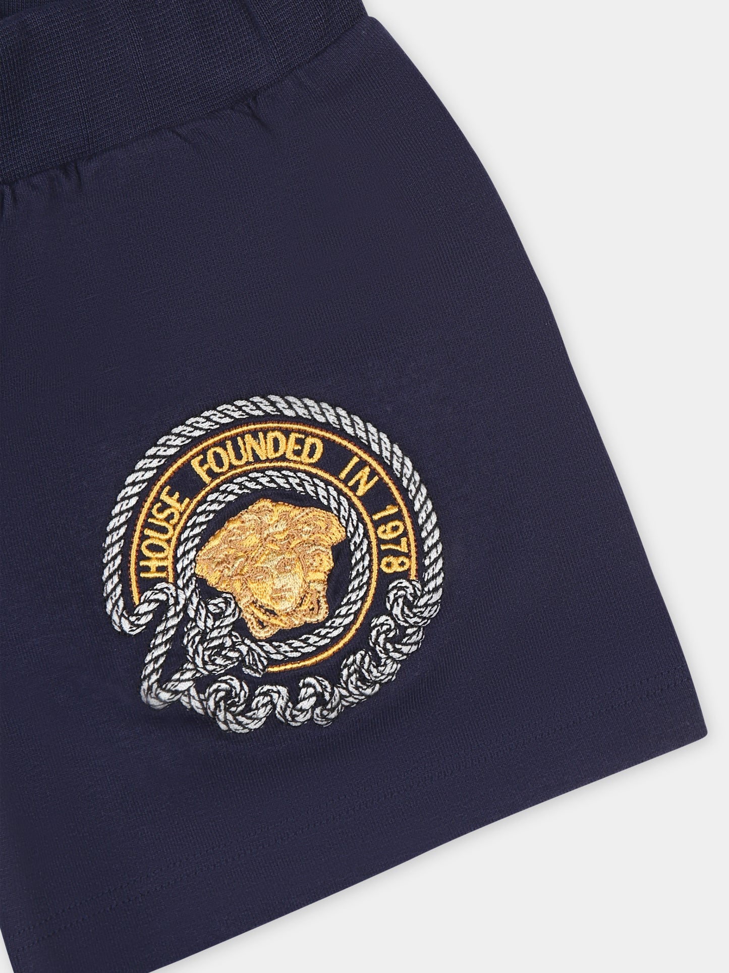 Shorts blu per neonato con Medusa,Versace,1000189 1A09930 2U840