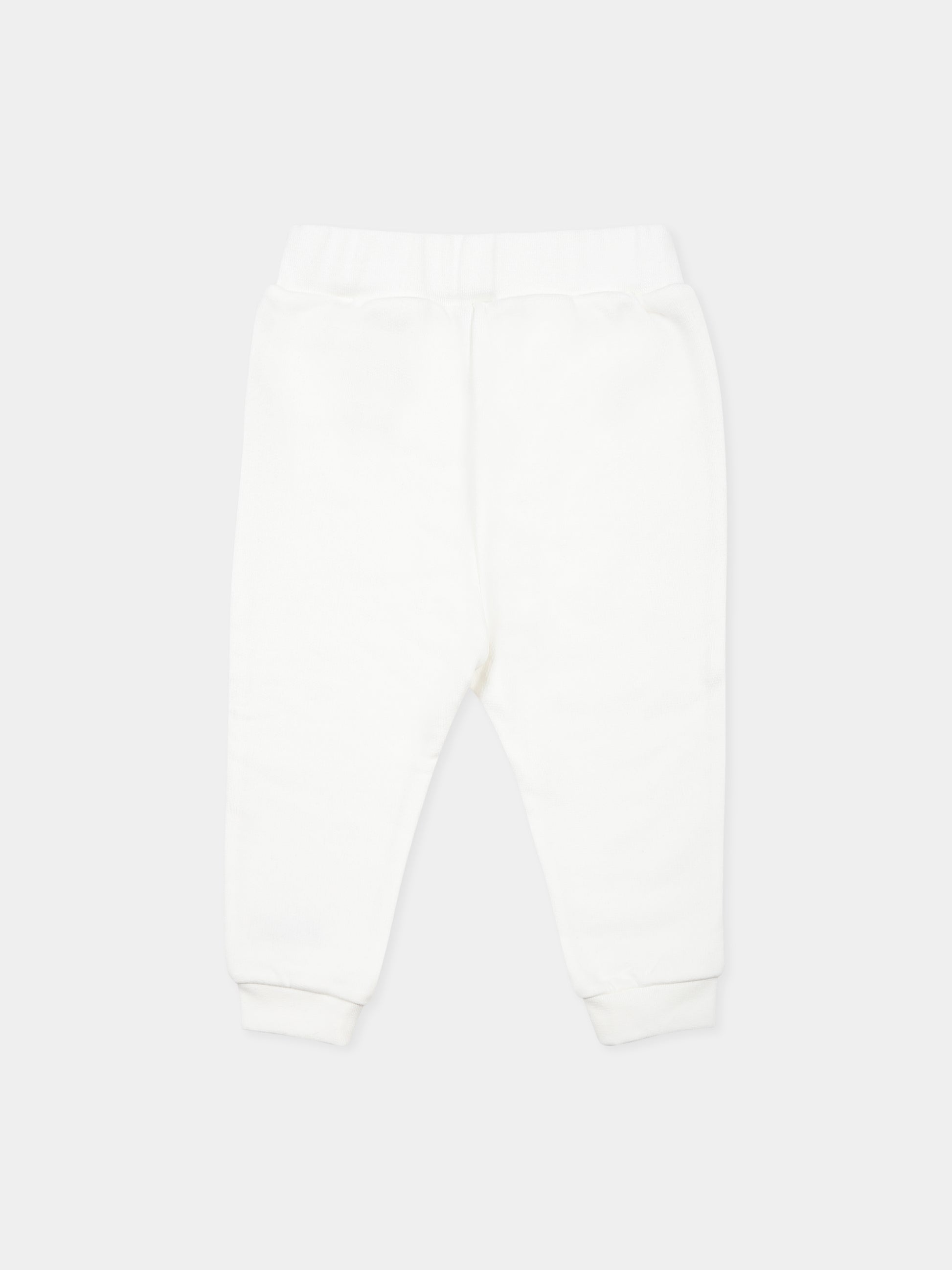 Pantaloni bianchi per neonati con logo Fendi,Fendi Kids,BUF239 5V0 F0TU9