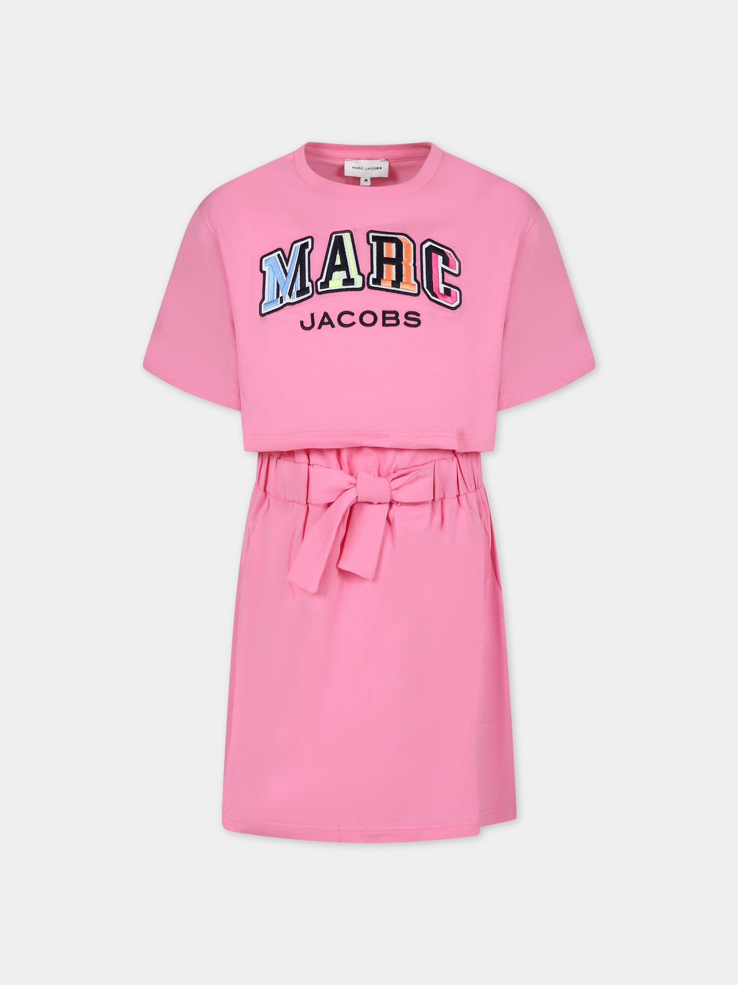 Vestito rosa per bambina con logo,Marc Jacobs,W12433 44G