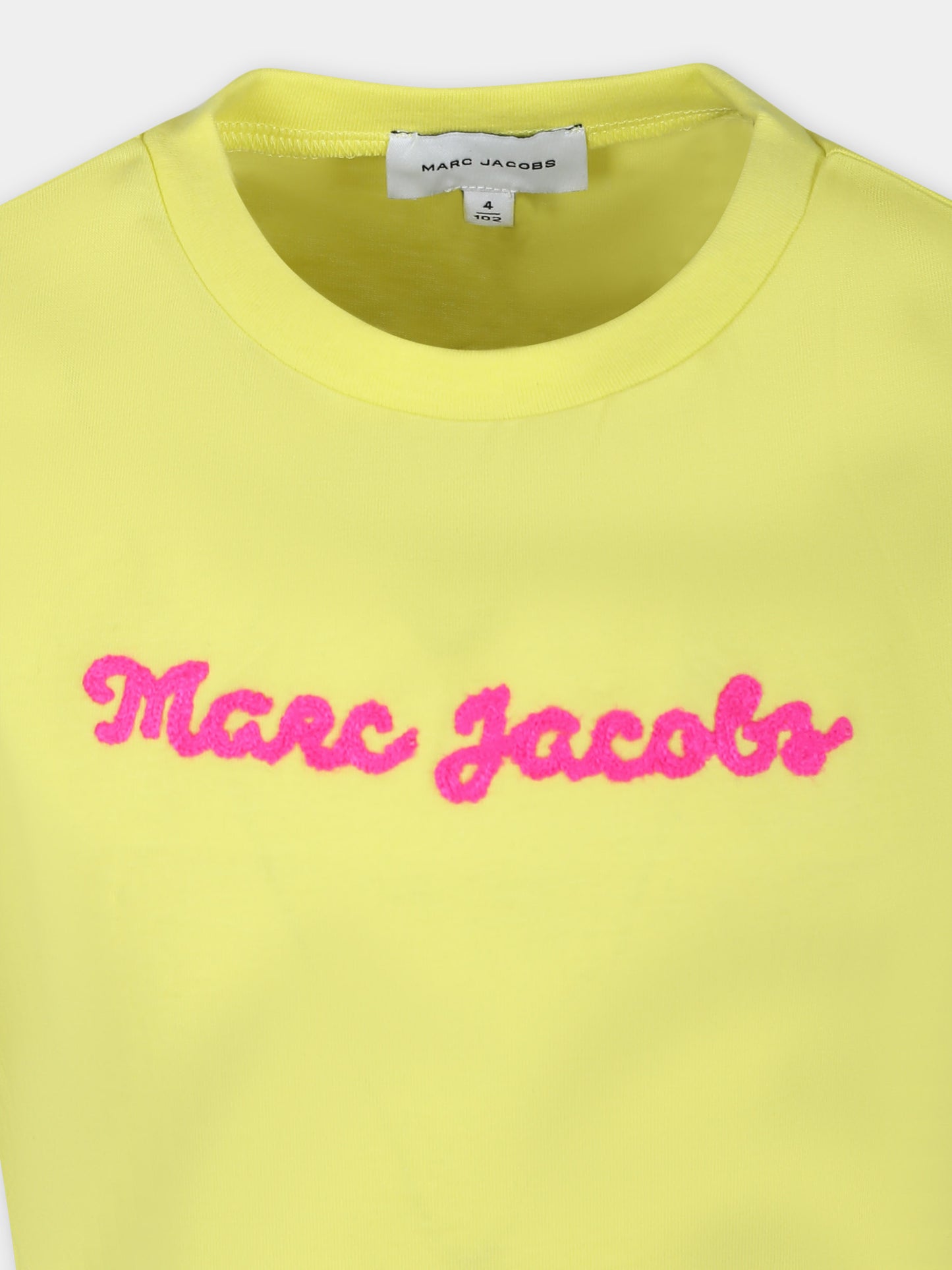 Vestito giallo per bambina con logo,Marc Jacobs,W12436 508