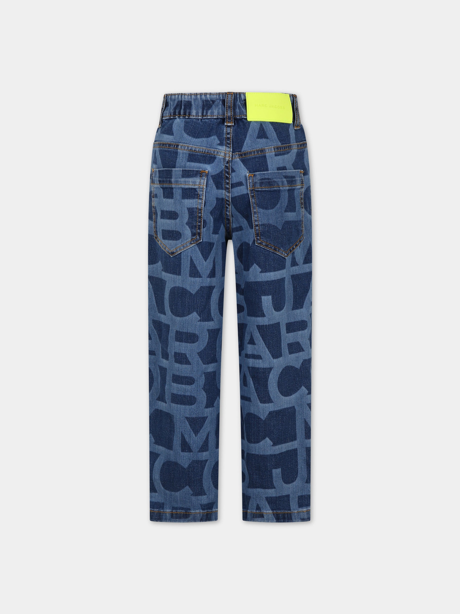 Jeans blu per bambino con logo,Marc Jacobs,W24283 Z10