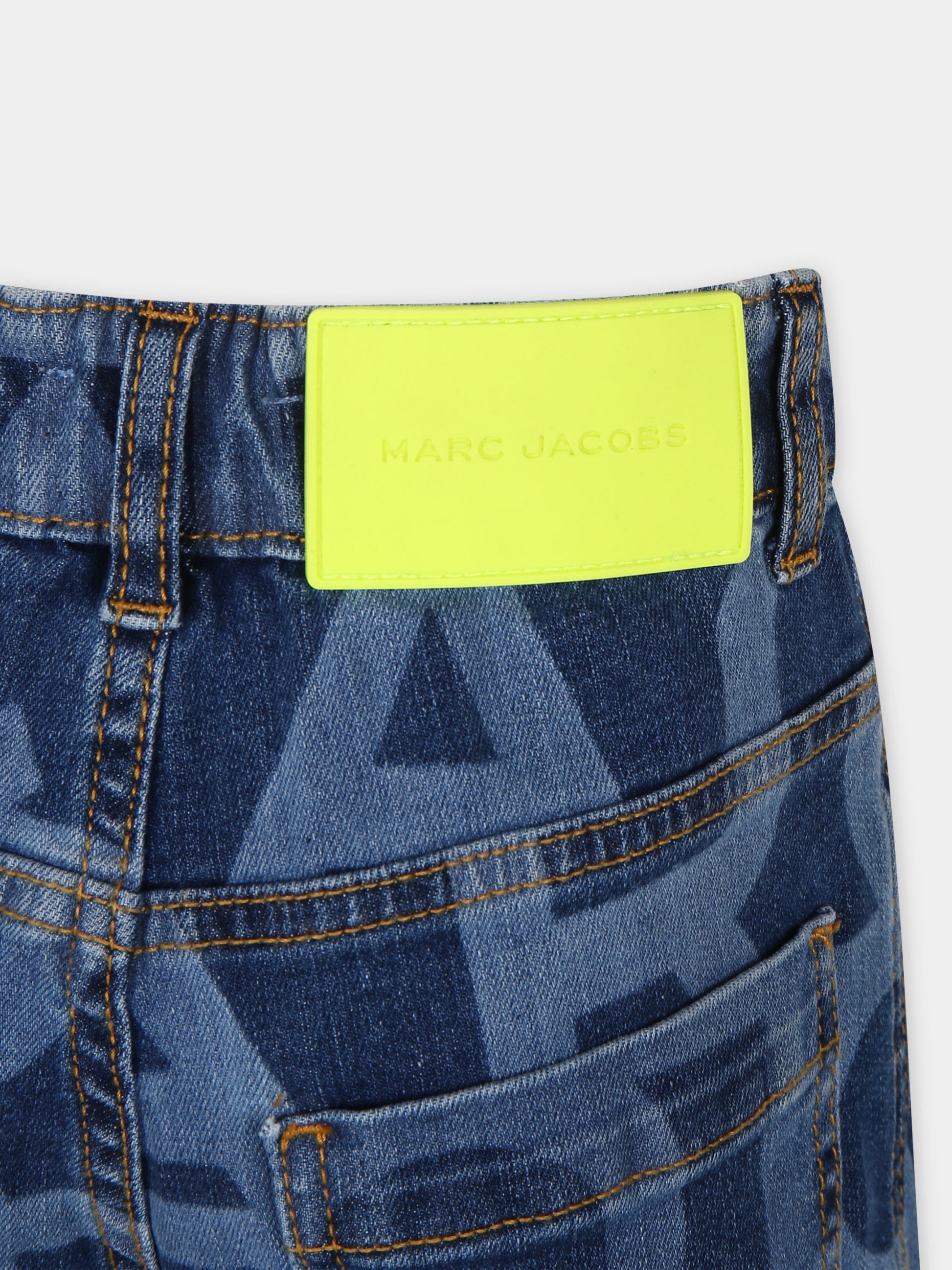 Jeans blu per bambino con logo,Marc Jacobs,W24283 Z10