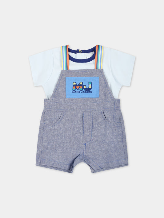 Completo celeste per neonato con logo,Marc Jacobs,W98165 791