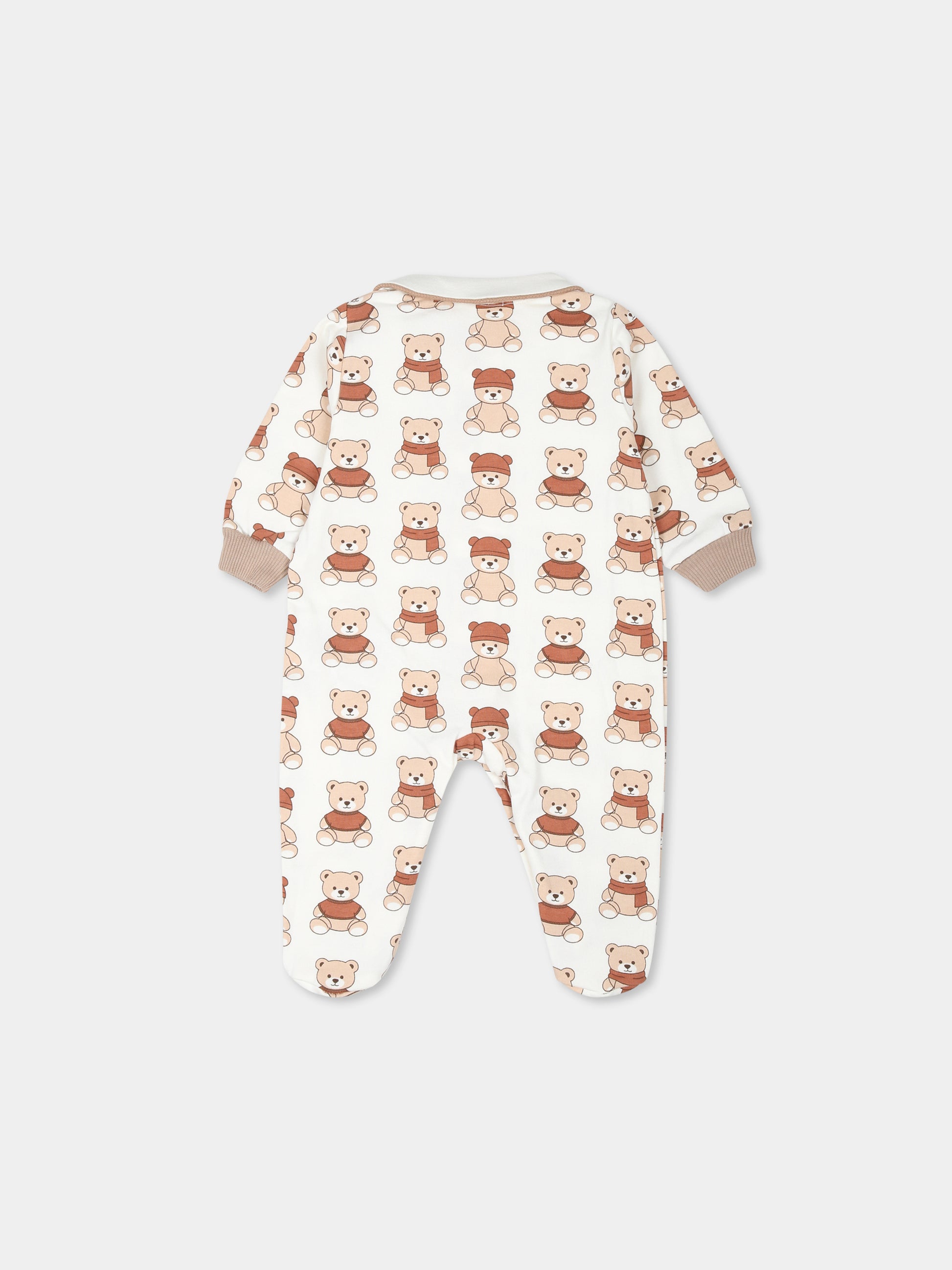 Tutina avorio per neonato con stampa orso,Nanan,I24140B