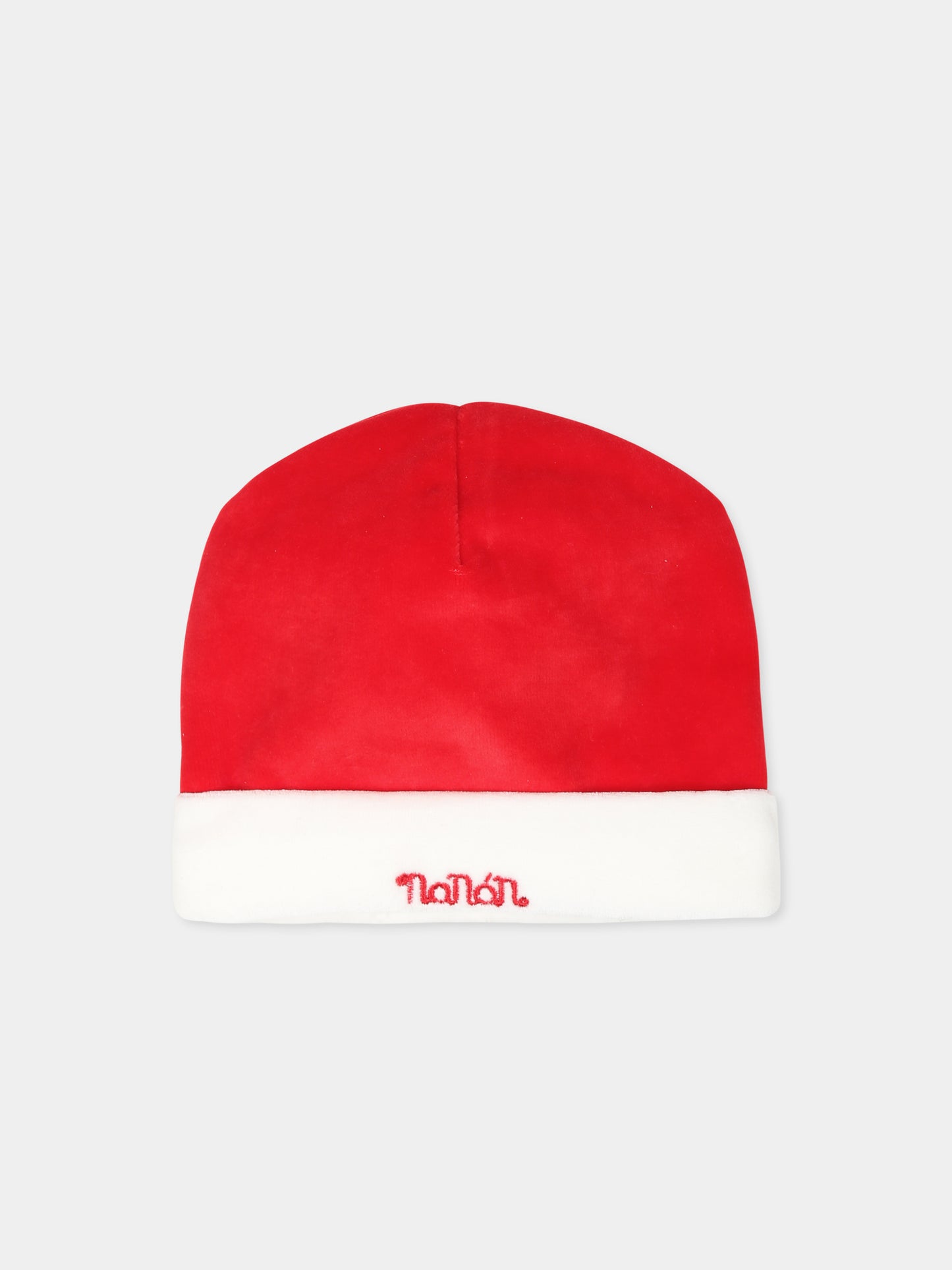 Cappello rosso per neonati con logo,Nanan,I24509RS