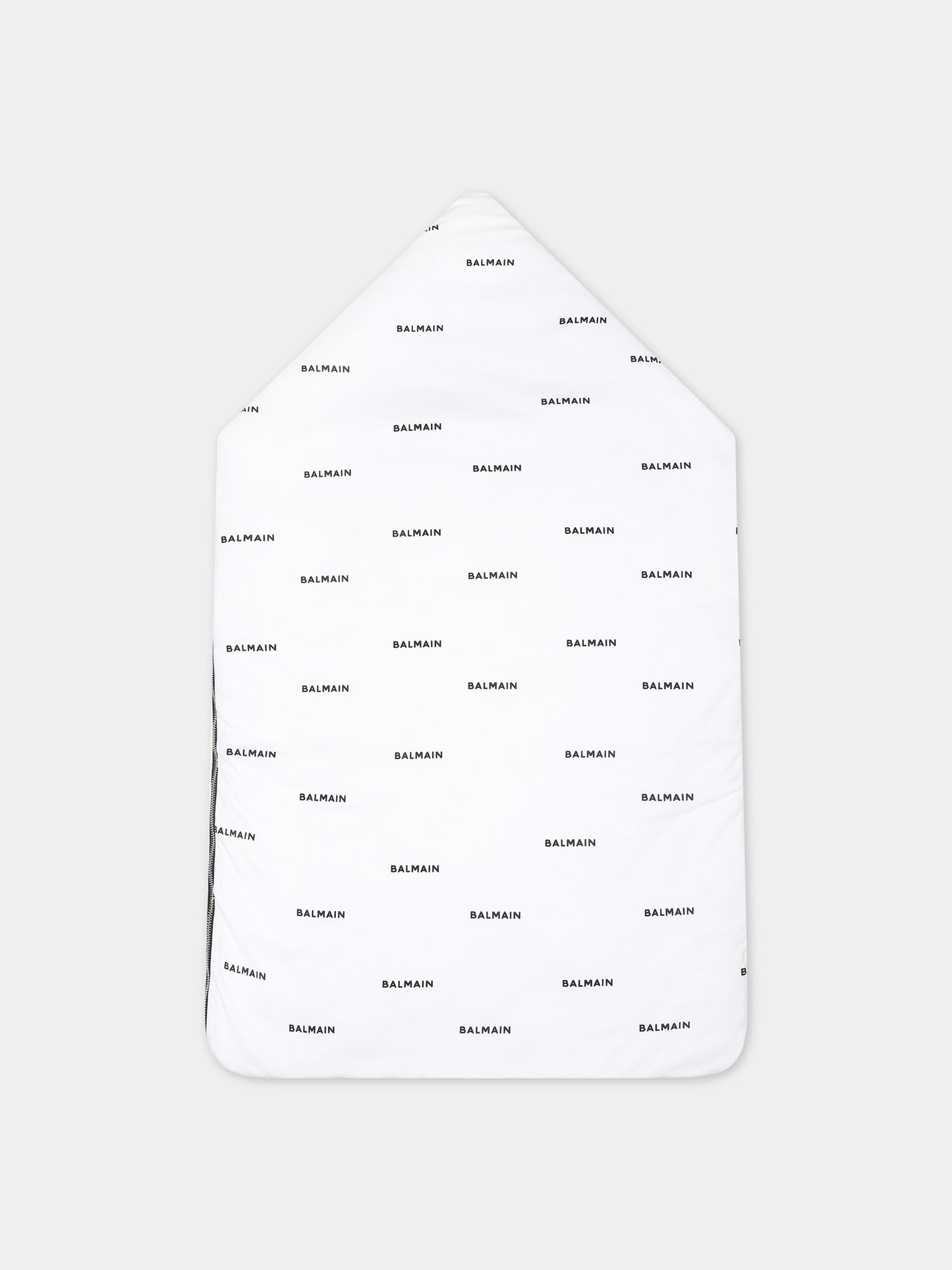 Sacco nanna bianco per neonati con logo all-over,Balmain Kids,6Q0A40 Z0199 100NE