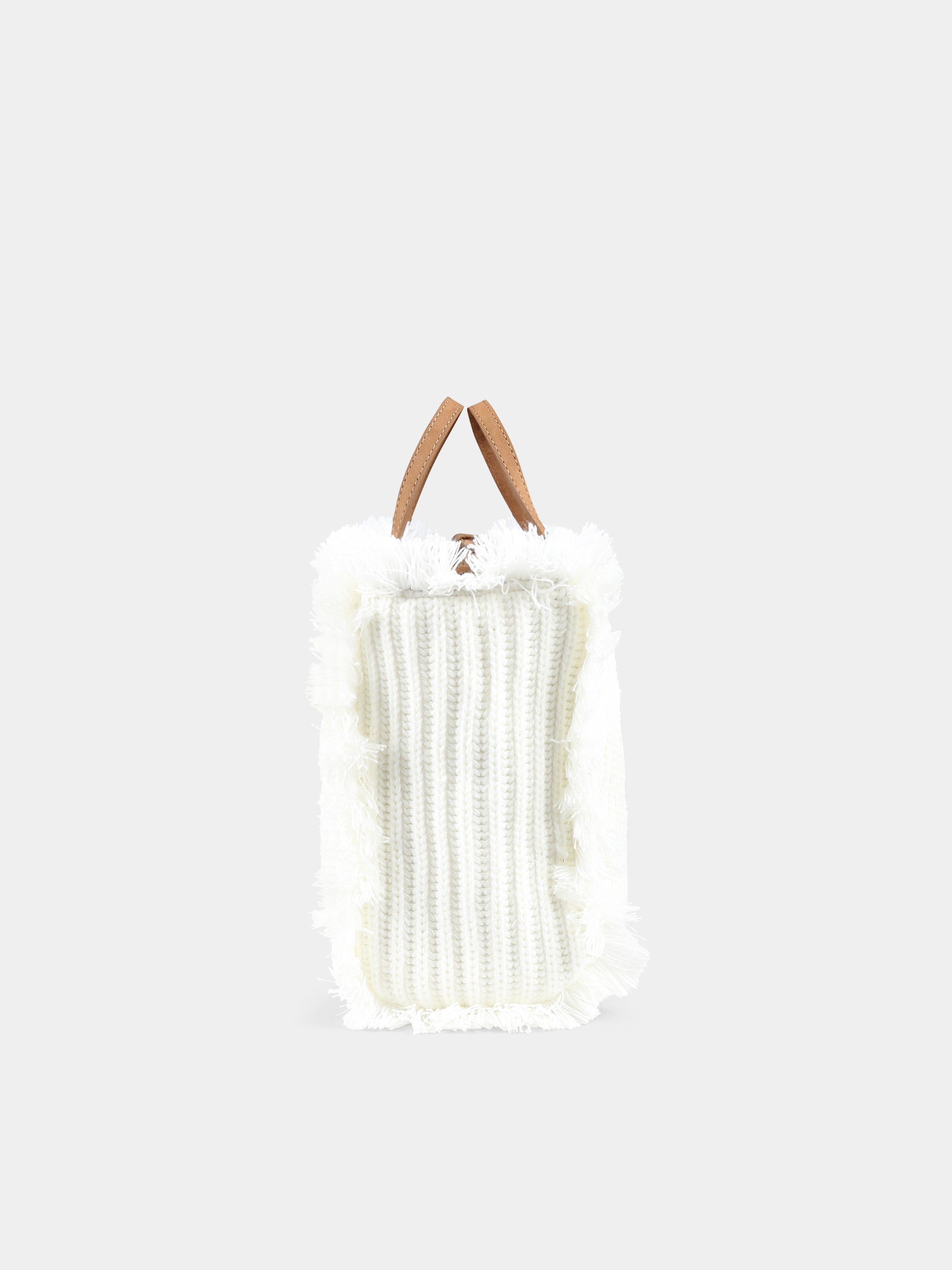 Borsa Colette avorio per bambina con logo,Mc2 Saint Barth,COL0003 - 00502G