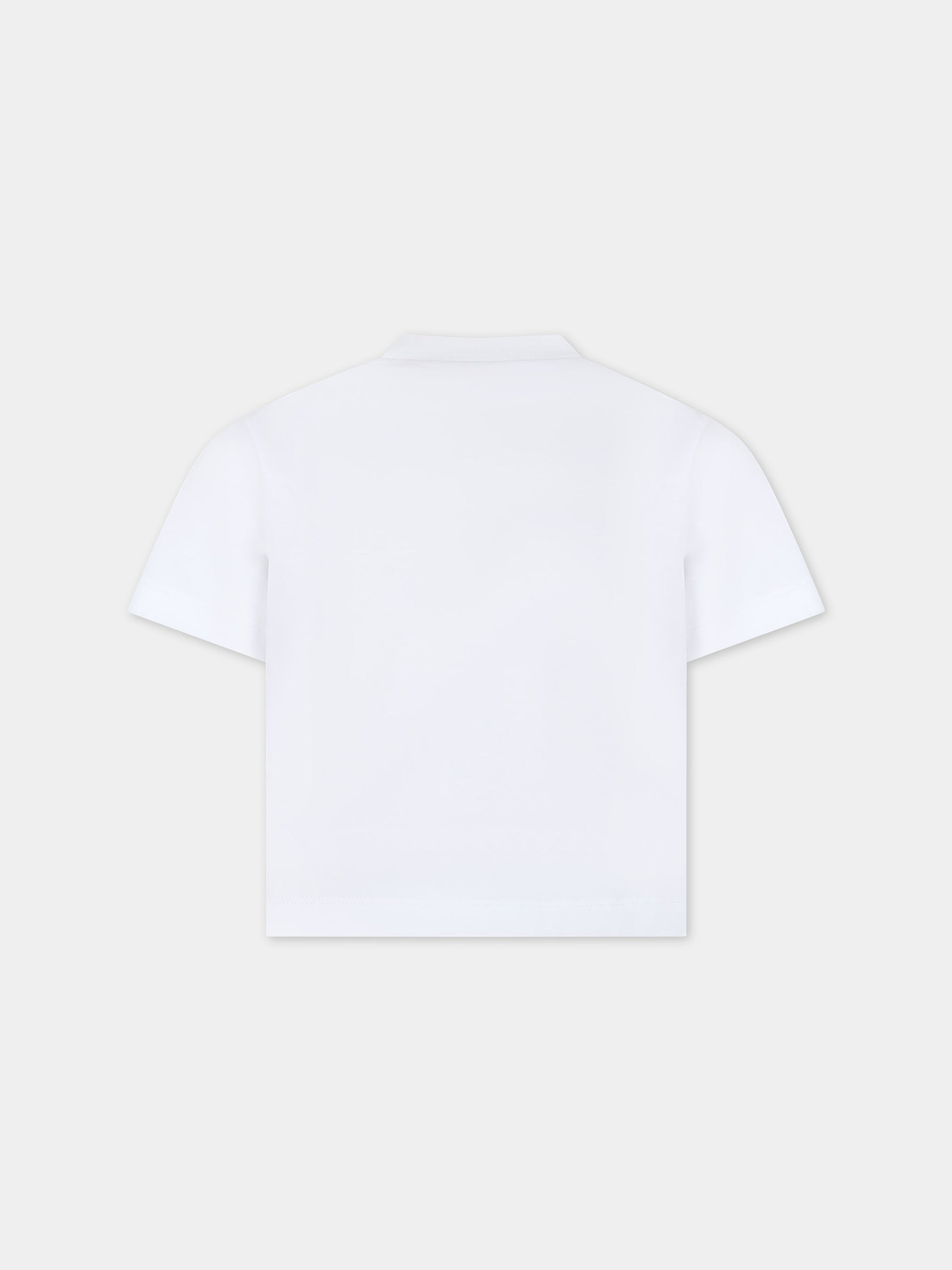 T-shirt crop bianca per bambina con logo,Marni Kids,M01027 M00NE 0M100