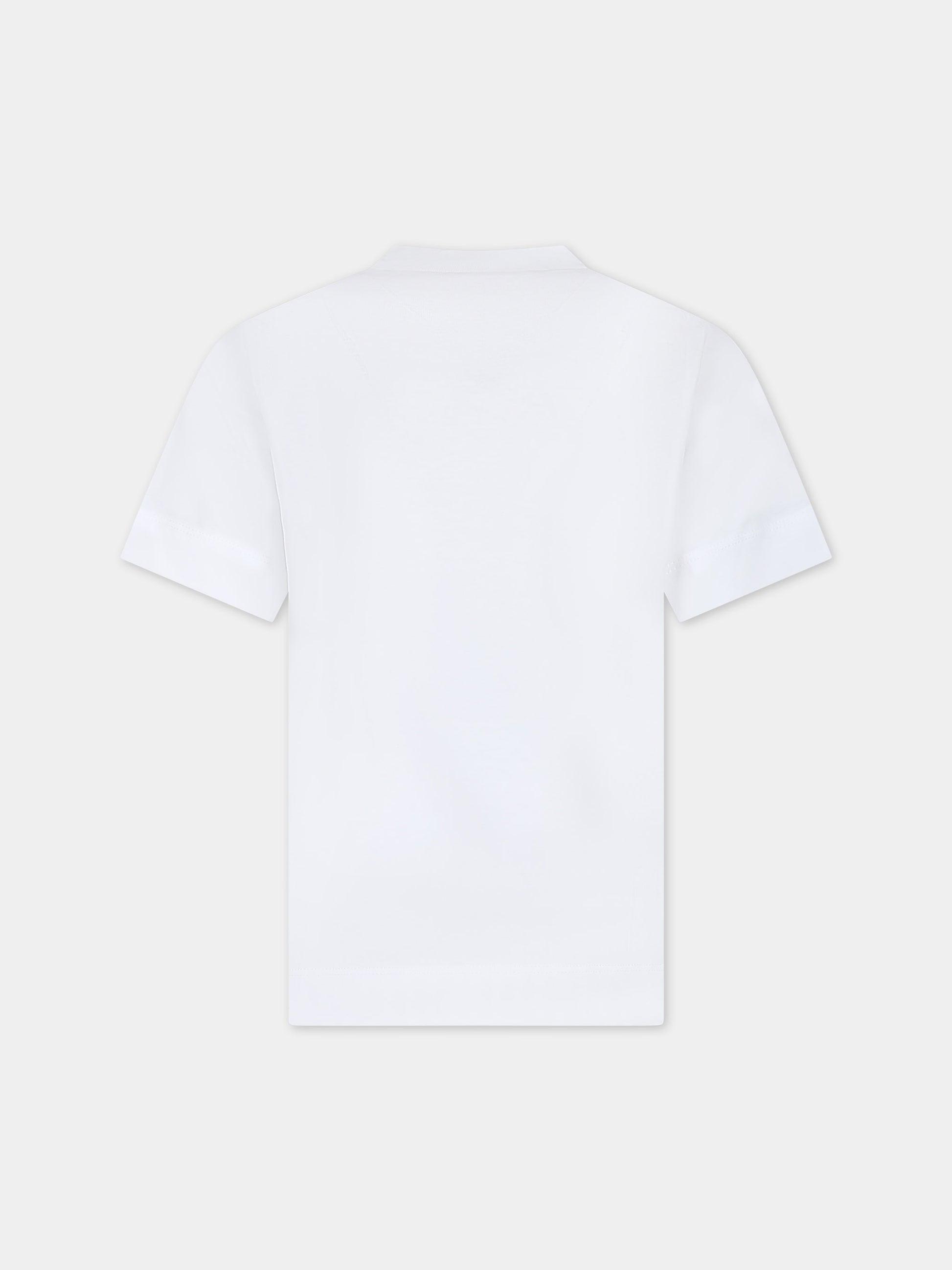 T-shirt bianca per bambini con logo e stampa,Marni Kids,M01065 M00H7 MT166U 0M100