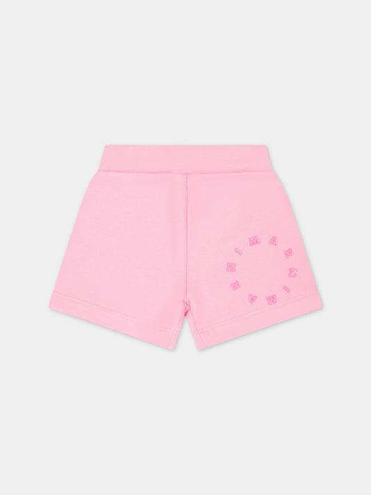 Shorts rosa per neonata con logo,Marni Kids,M01136 M00NF MP58B 0M340