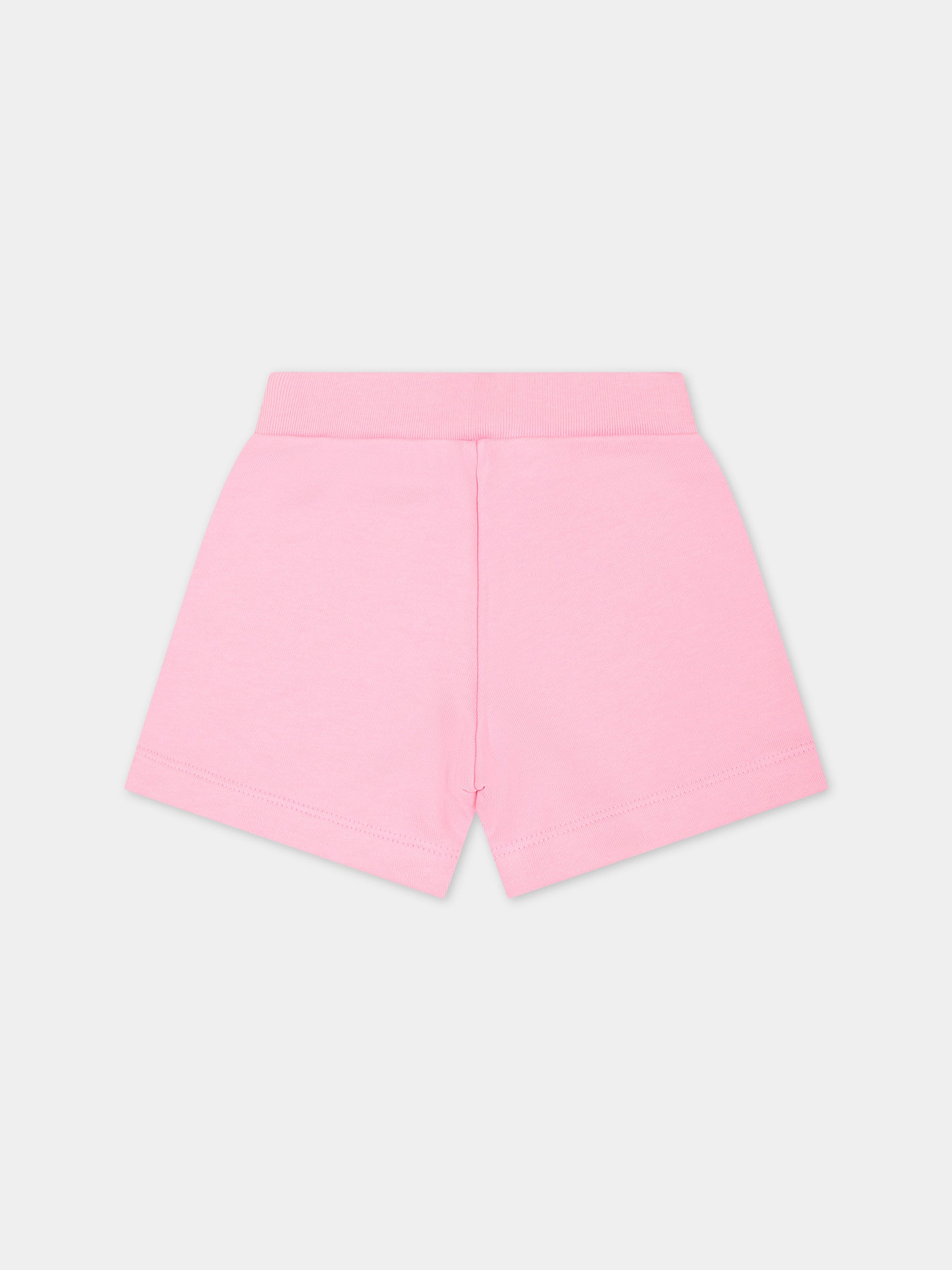 Shorts rosa per neonata con logo,Marni Kids,M01136 M00NF MP58B 0M340