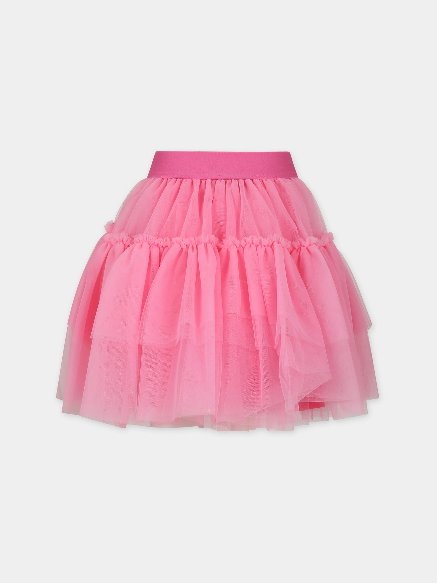 Gonna rosa per bambina con scritta,Monnalisa,11C735 T9945 0093