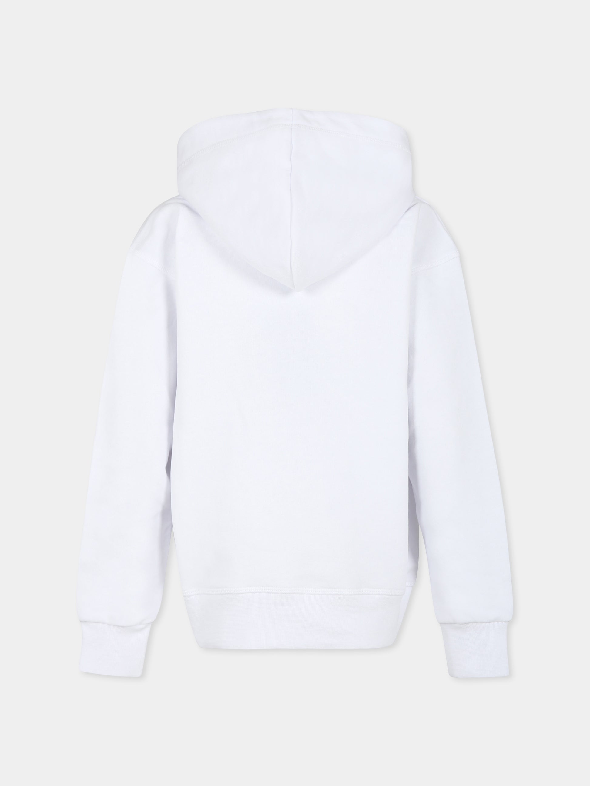 Felpa bianca per bambino con logo,Dsquared2,DQ2664 D003G D2S872U DQ100