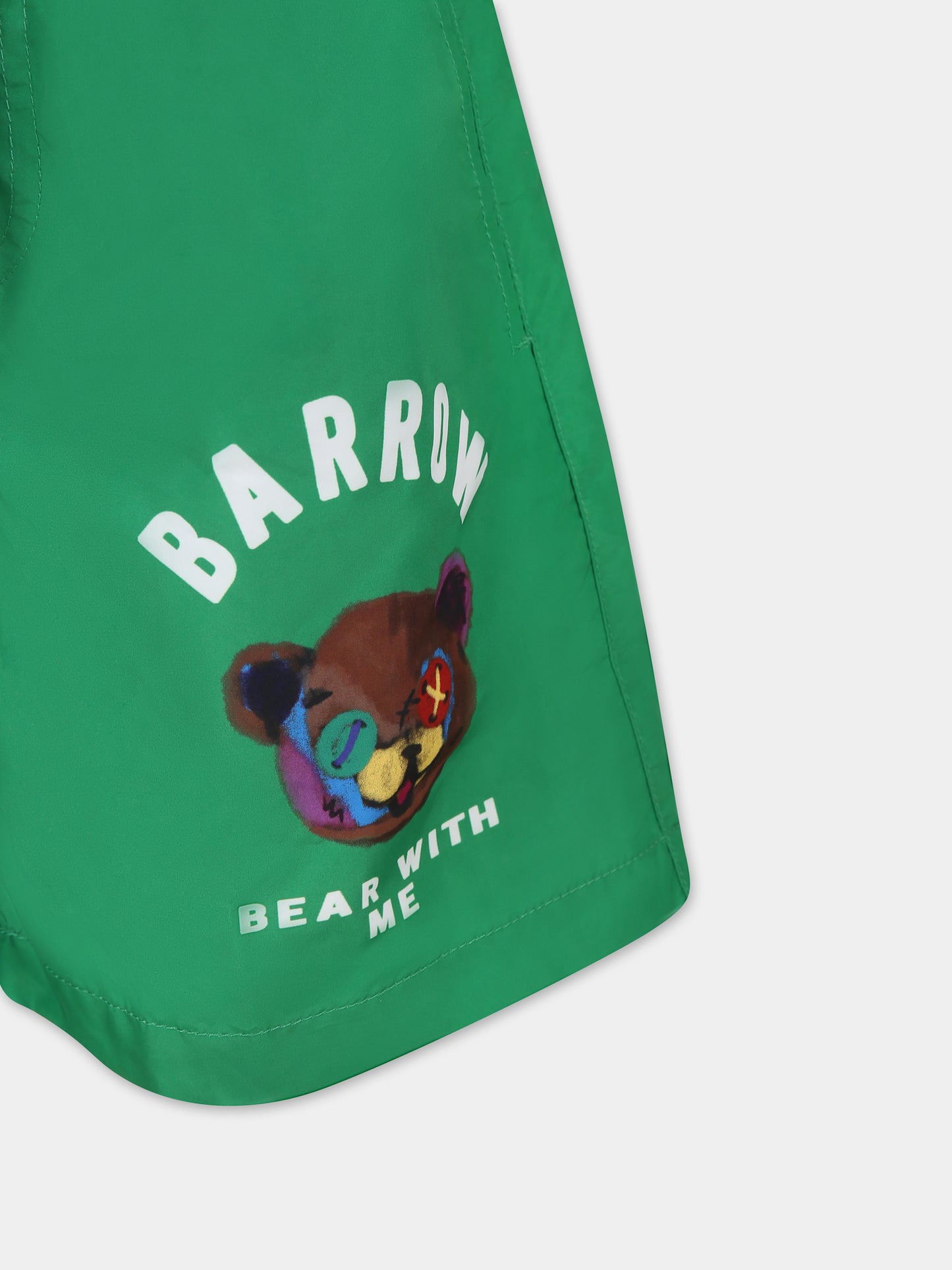 Boxer mare verde per bambino con smile e logo,Barrow,S4BKJBSS151 BW012