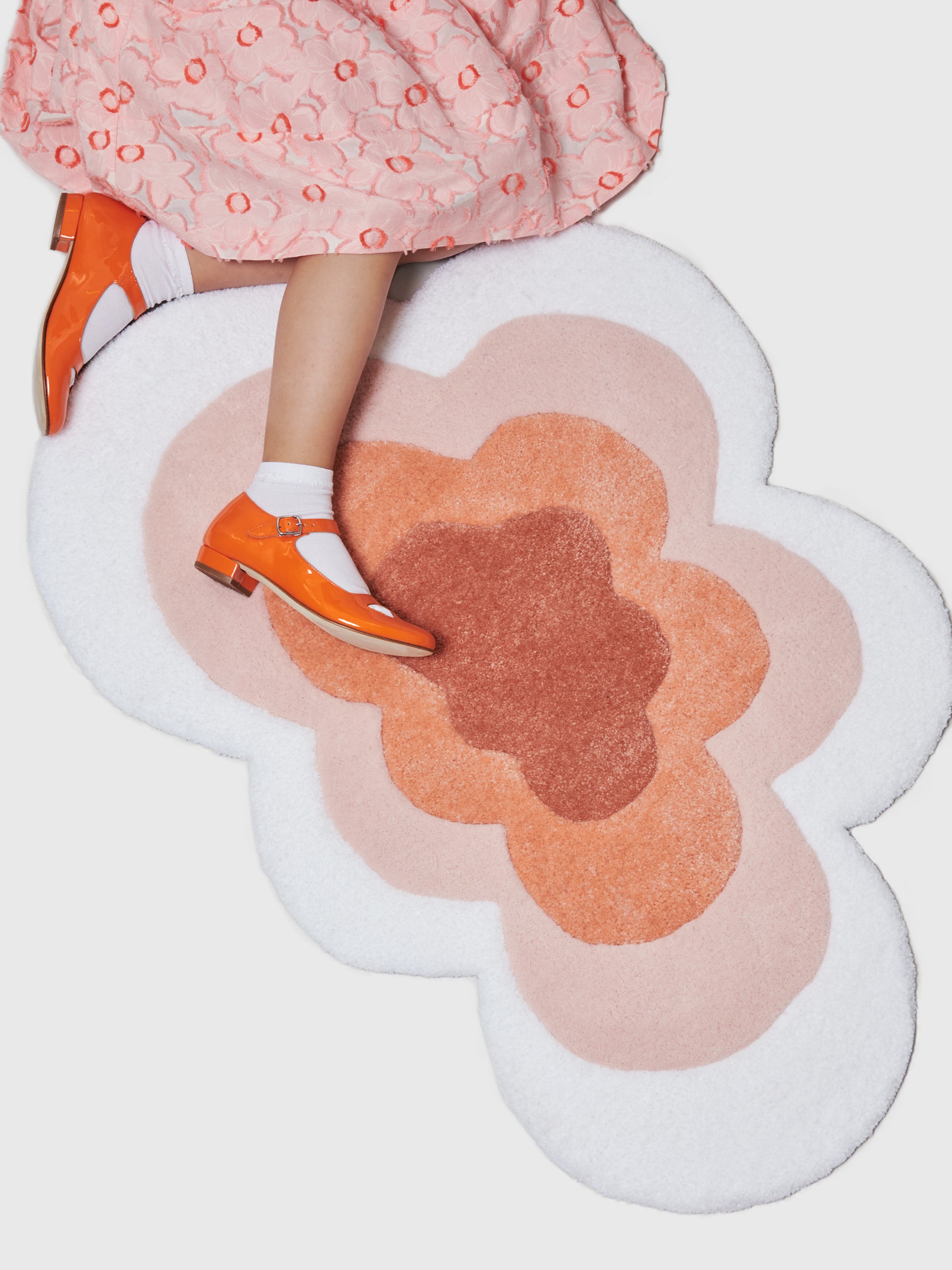 Tappetto rosa per bambini con nuvola,Drip Rugs X Coccolebimbi,TAPPETO ROSA