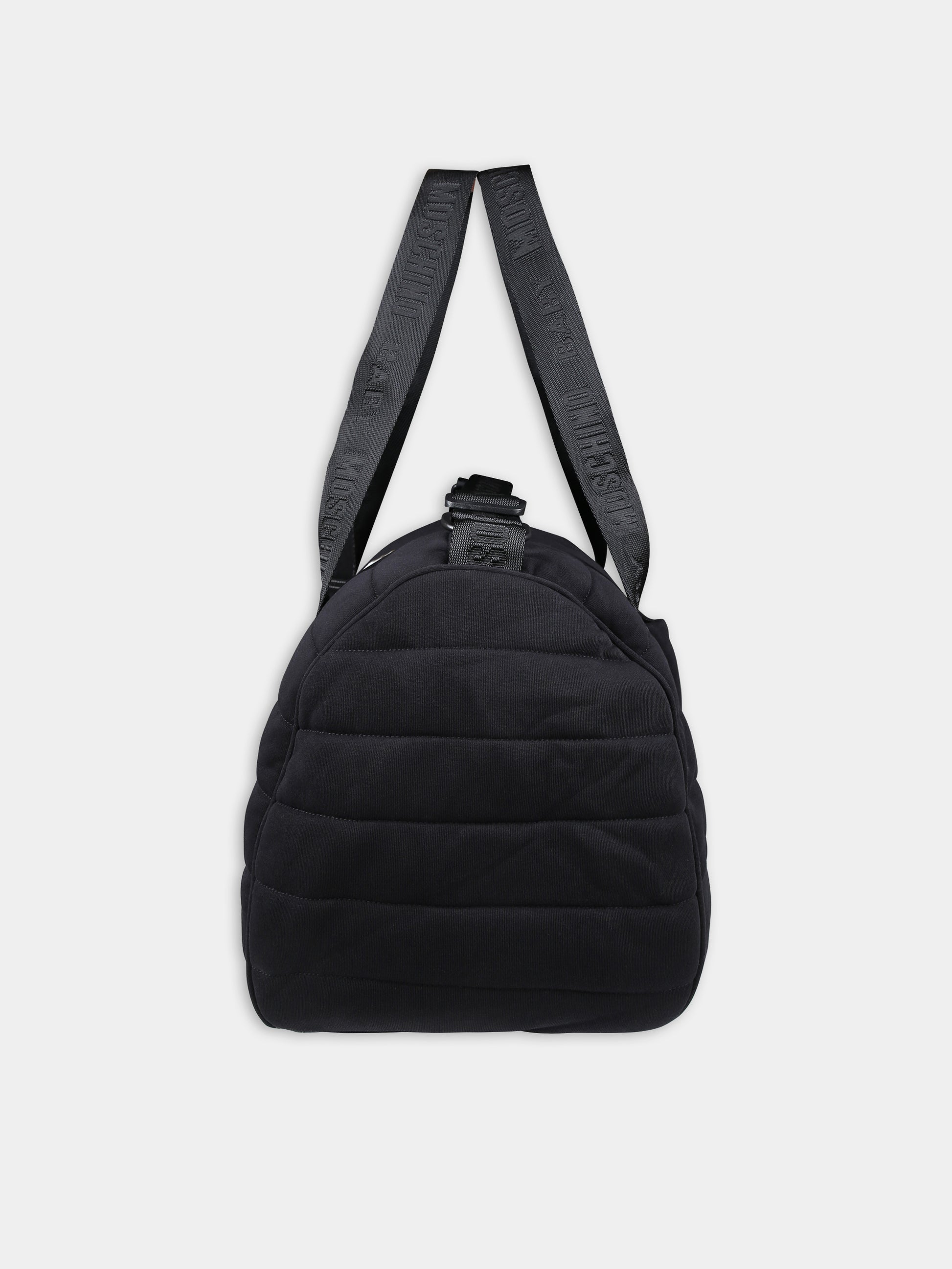 Borsa mamma nera per neonati con Teddy Bear e logo,Moschino Kids,MOX03P LCA26 60100