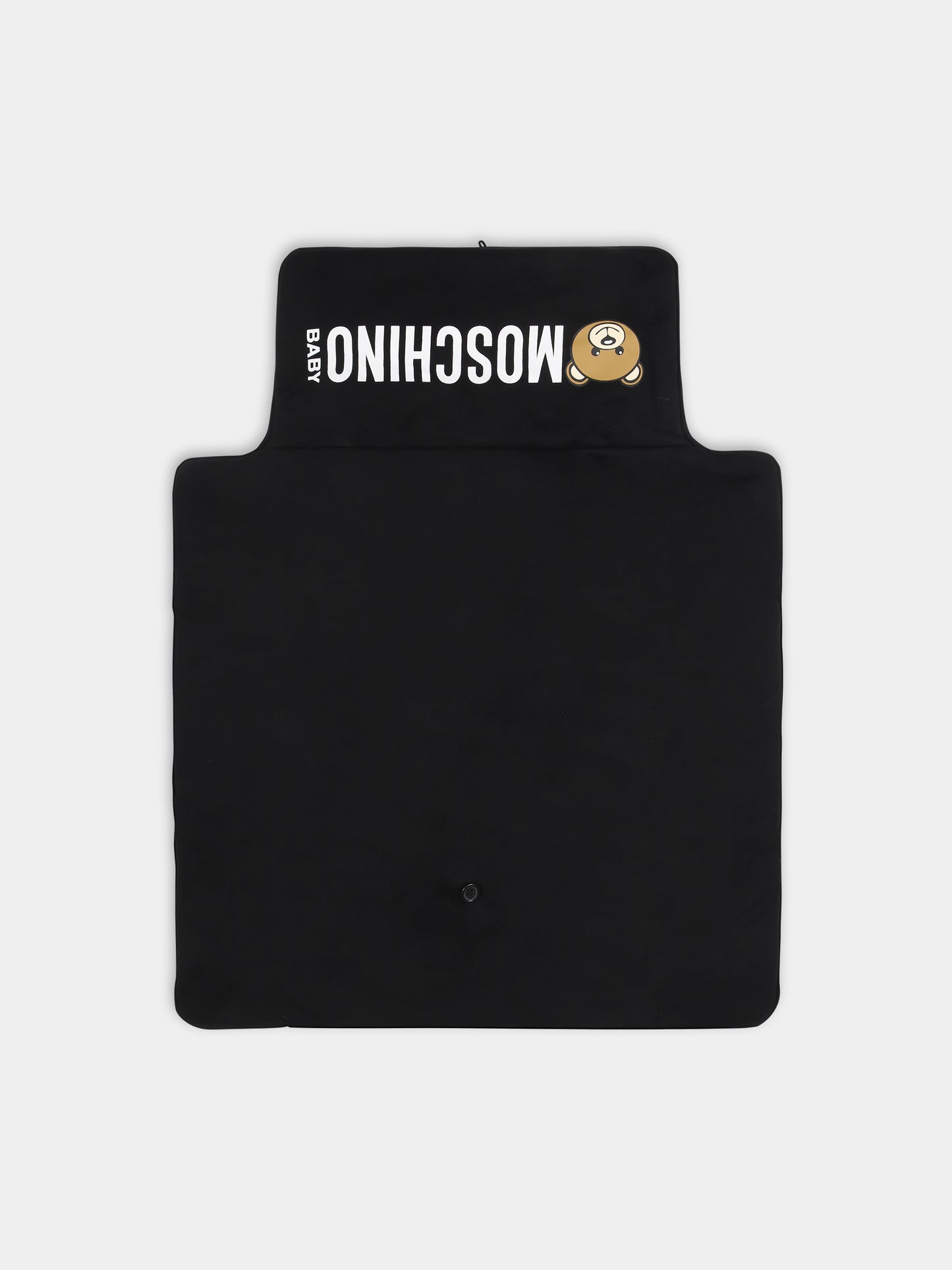 Borsa mamma nera per neonati con Teddy Bear e logo,Moschino Kids,MOX03P LCA26 60100