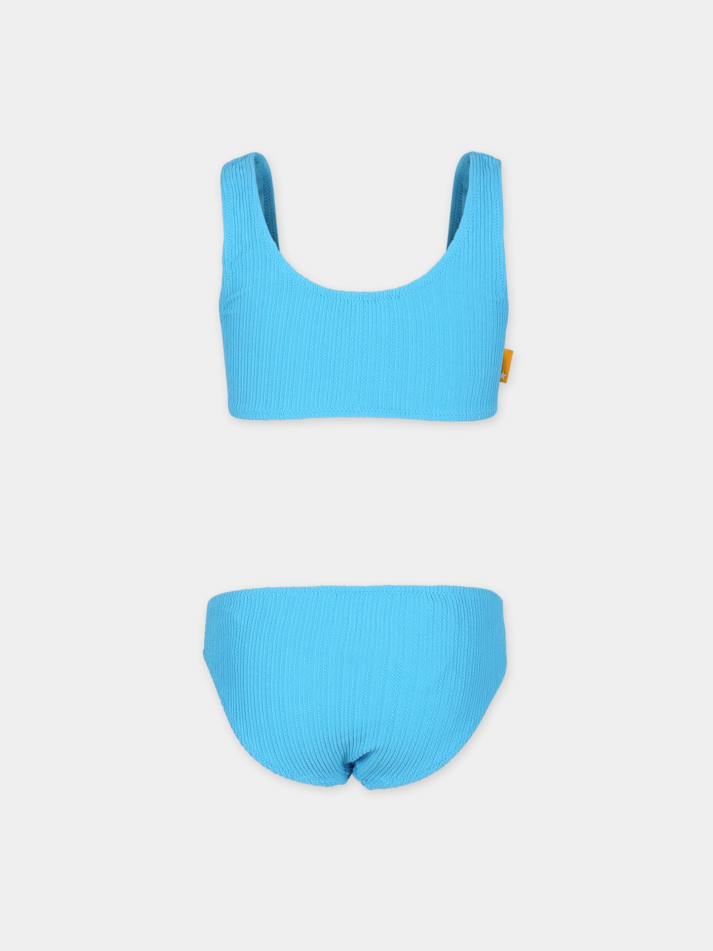 Bikini azzurro per bambina con logo,Molo,8S24P109 8861