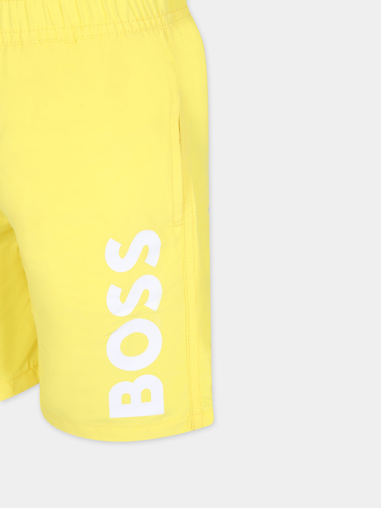 Boxer mare giallo per bambino con logo,Boss,J50662 508