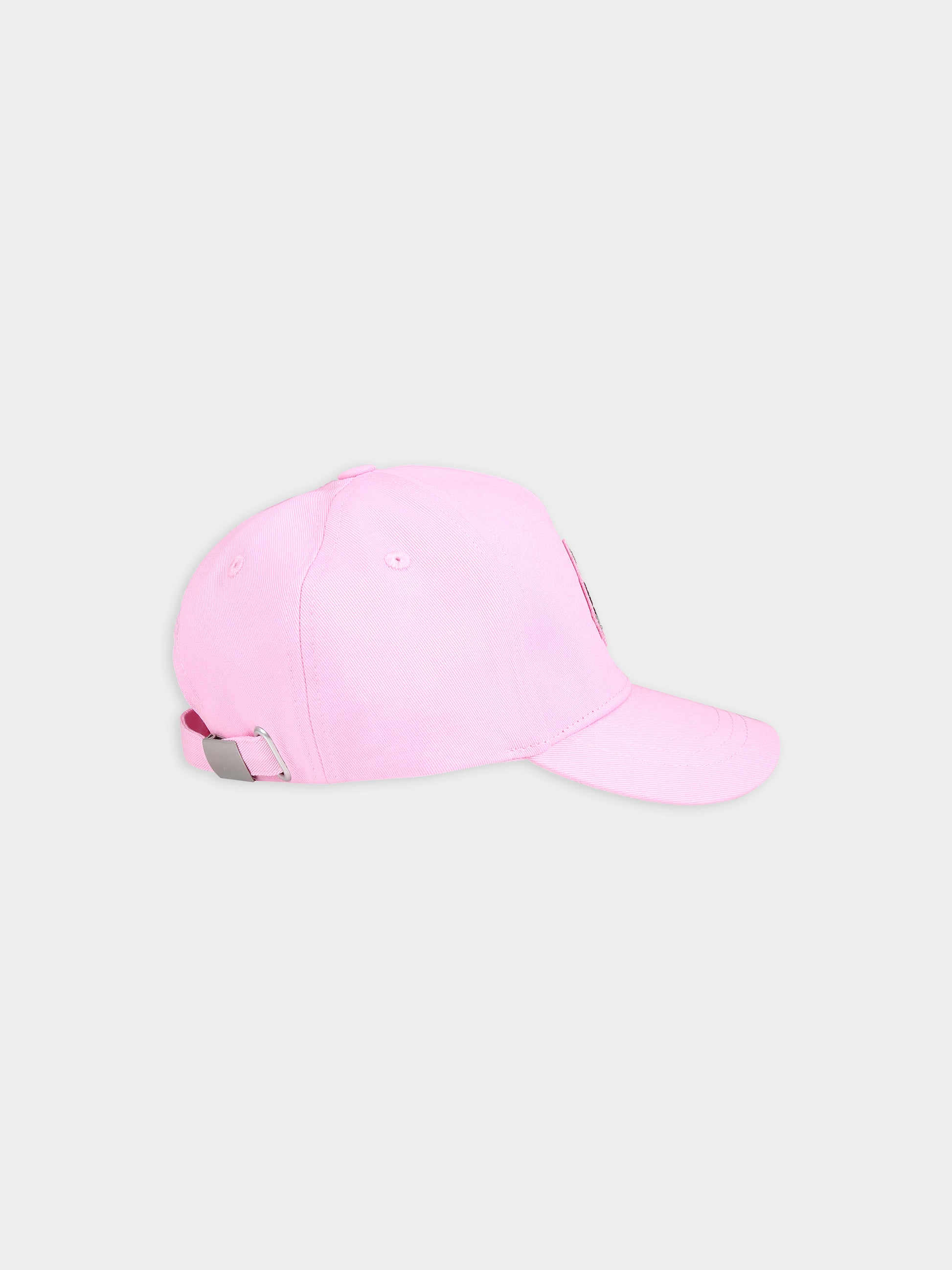 Cappello rosa per bambina con Choupette e strass,Karl Lagerfeld Kids,Z30165 47F