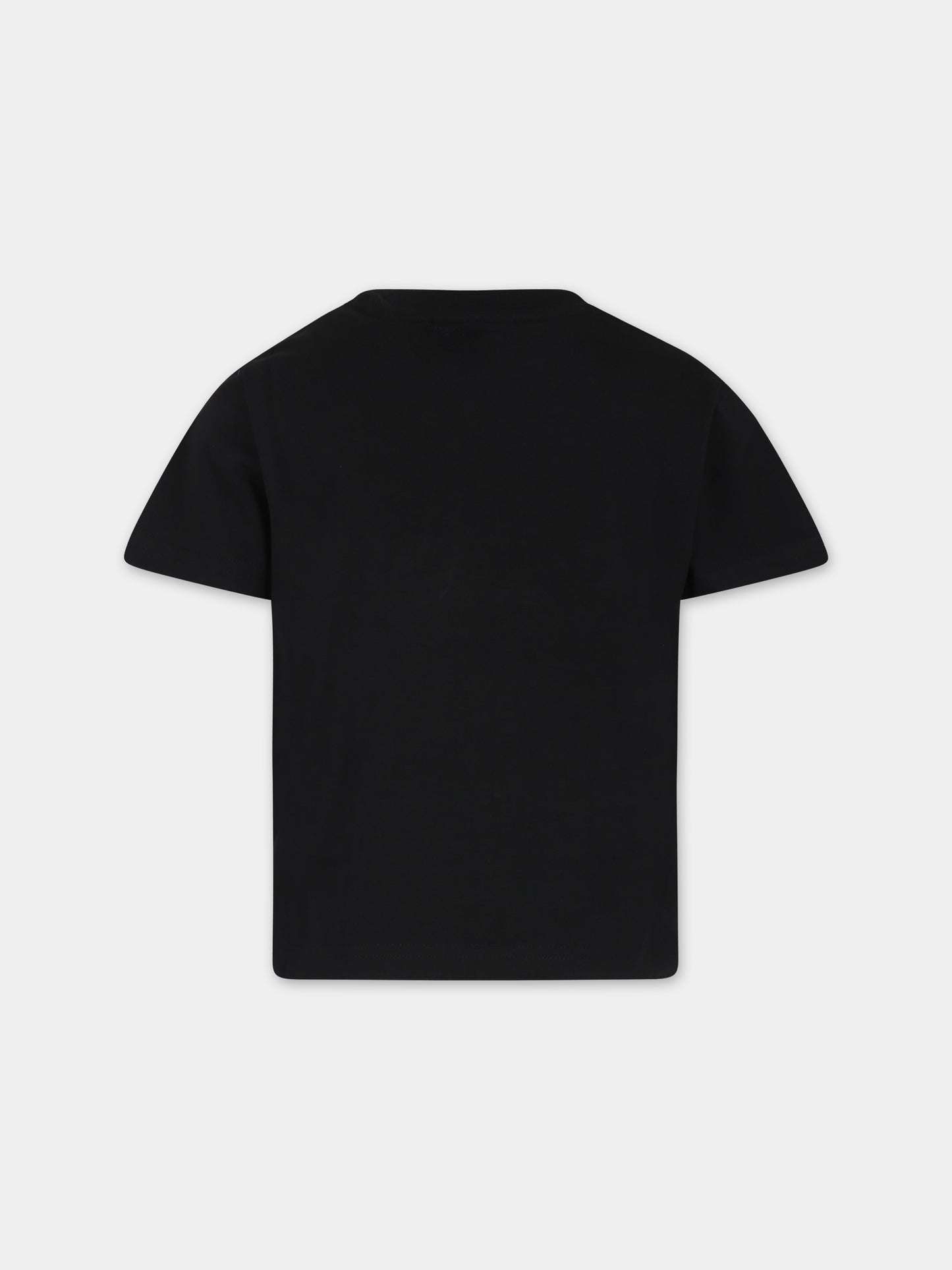 T-shirt nera per bambino con logo,Hugo,G00142 09B