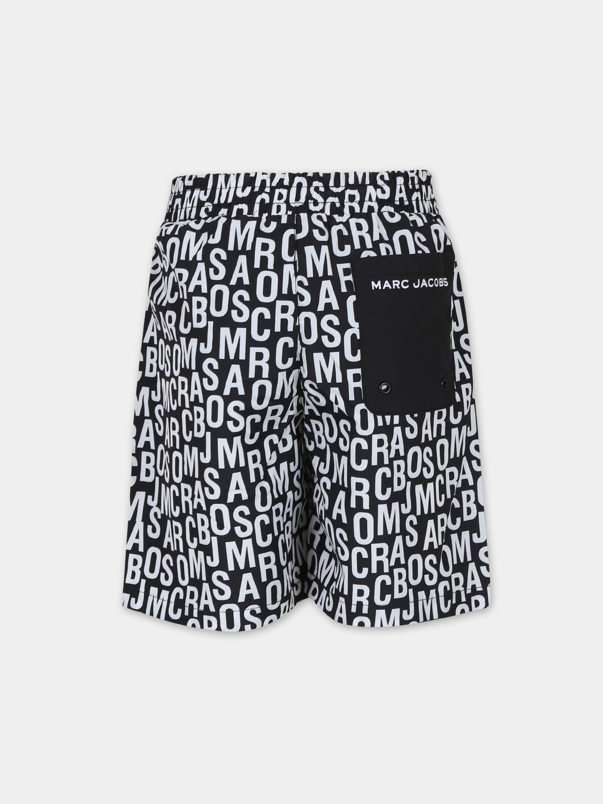 Boxer mare nero per bambino con logo,Marc Jacobs,W60002 09B