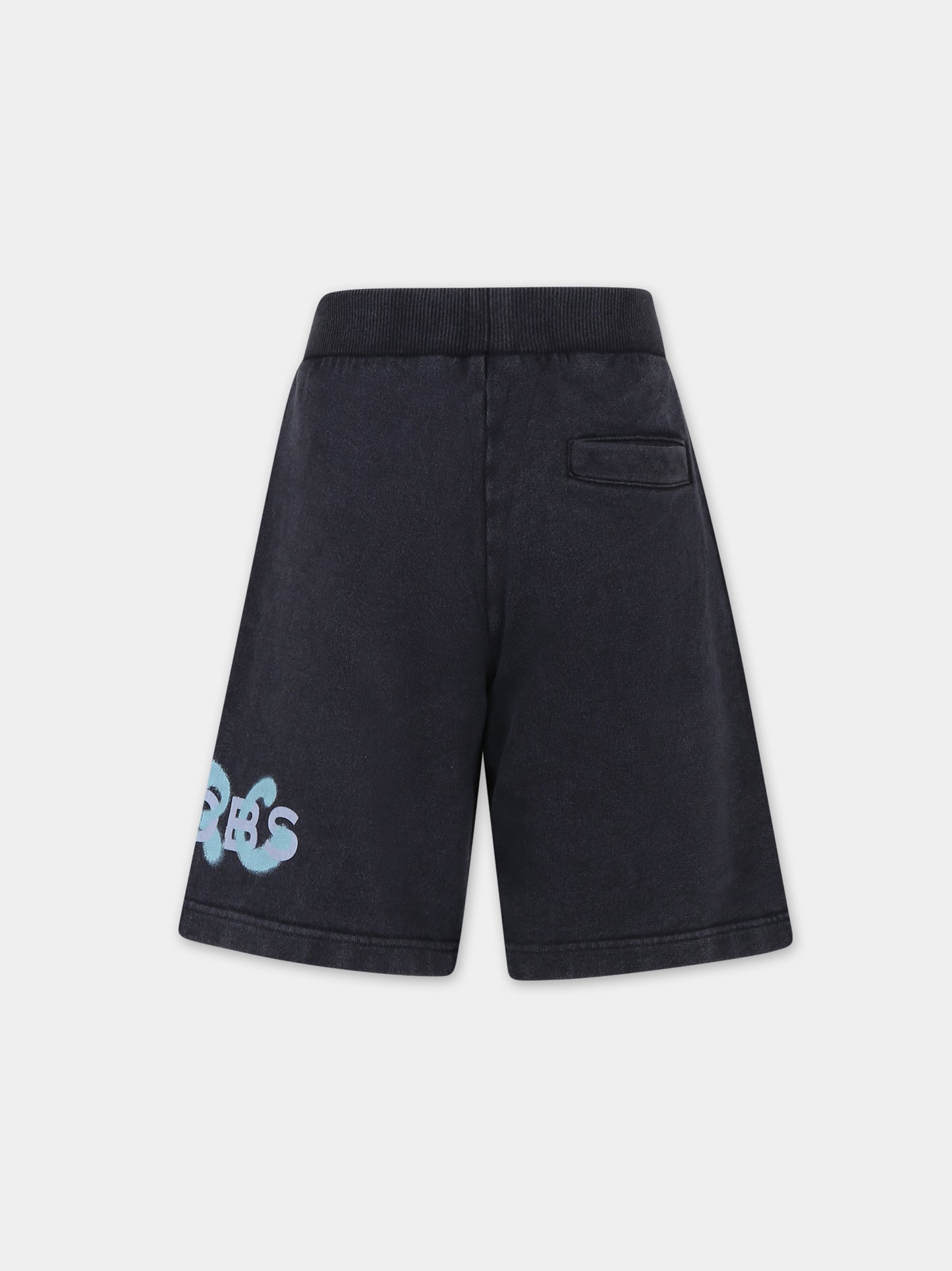 Shorts neri per bambino con logo,Marc Jacobs,W60216 09B