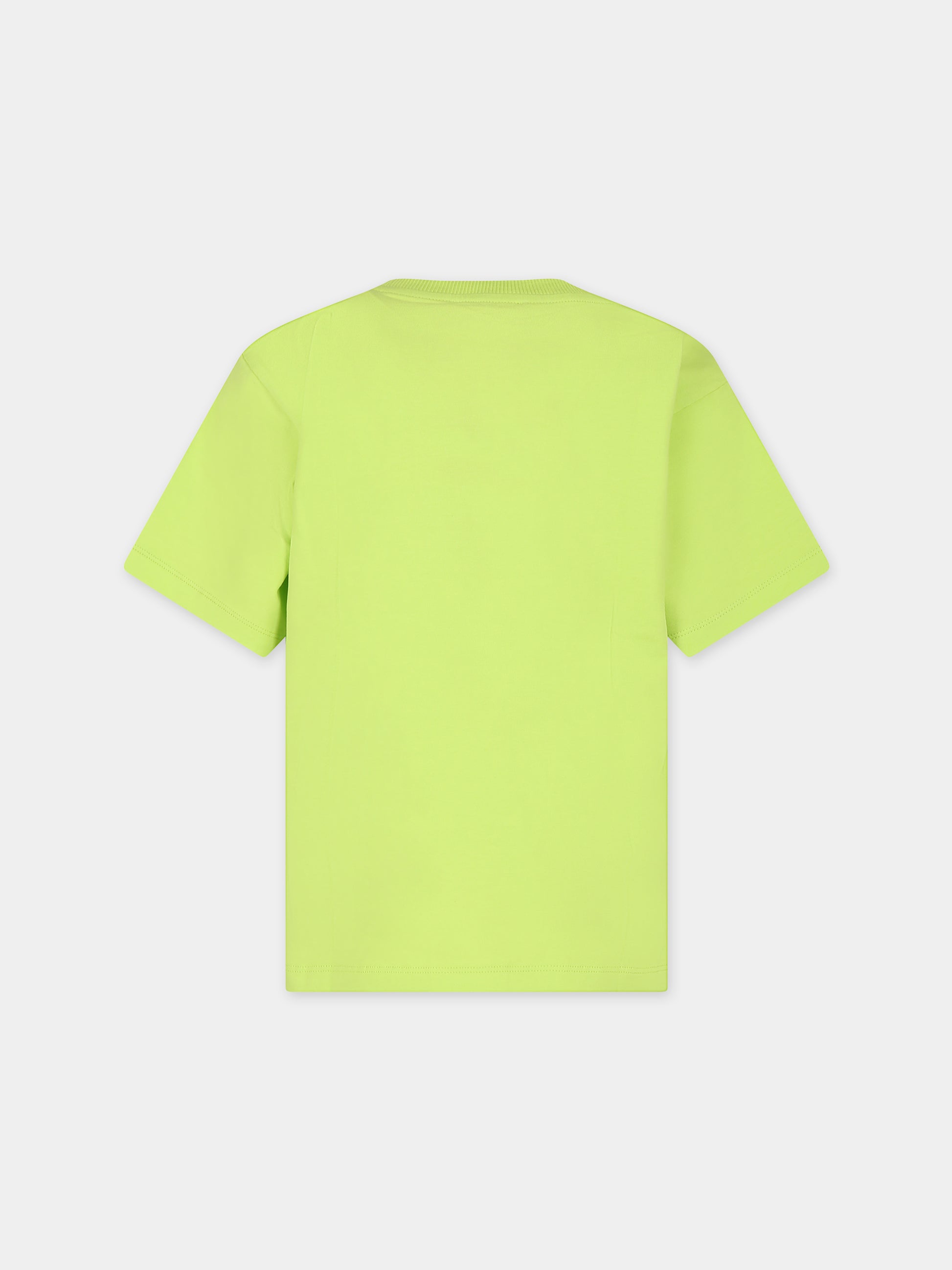 T-shirt gialla per bambino con logo,Moschino Kids,HZM03S LBA10 30125