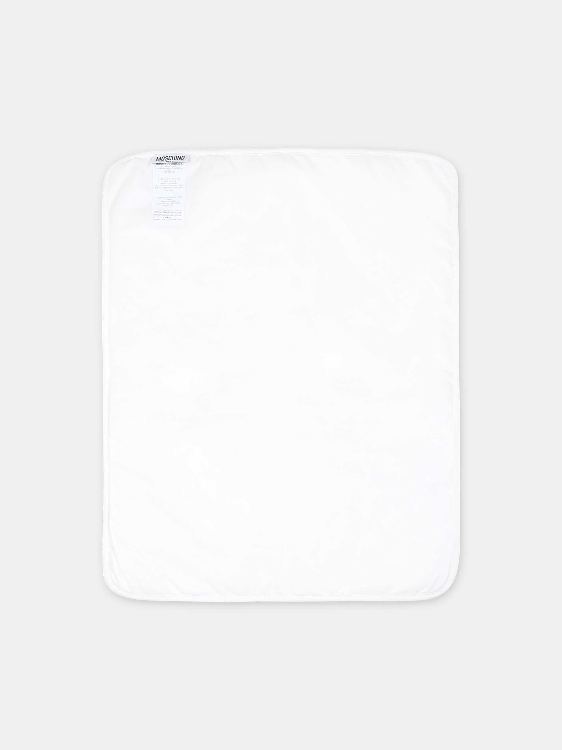 Borsa mamma bianca per neonati con Teddy Bear e stampa,Moschino Kids,MTX03A LCB50 84587